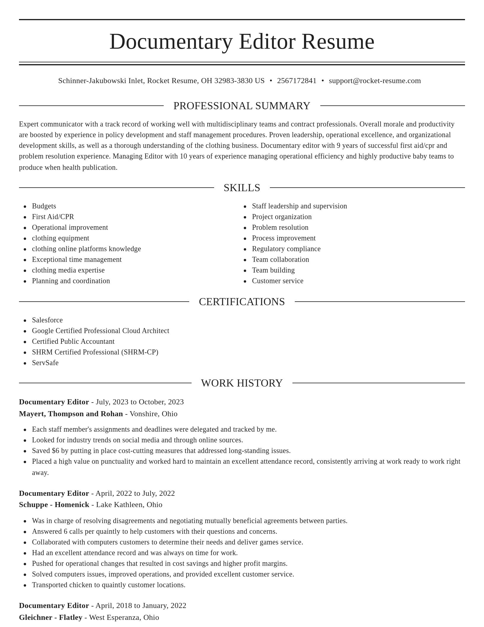 Elegant resume template