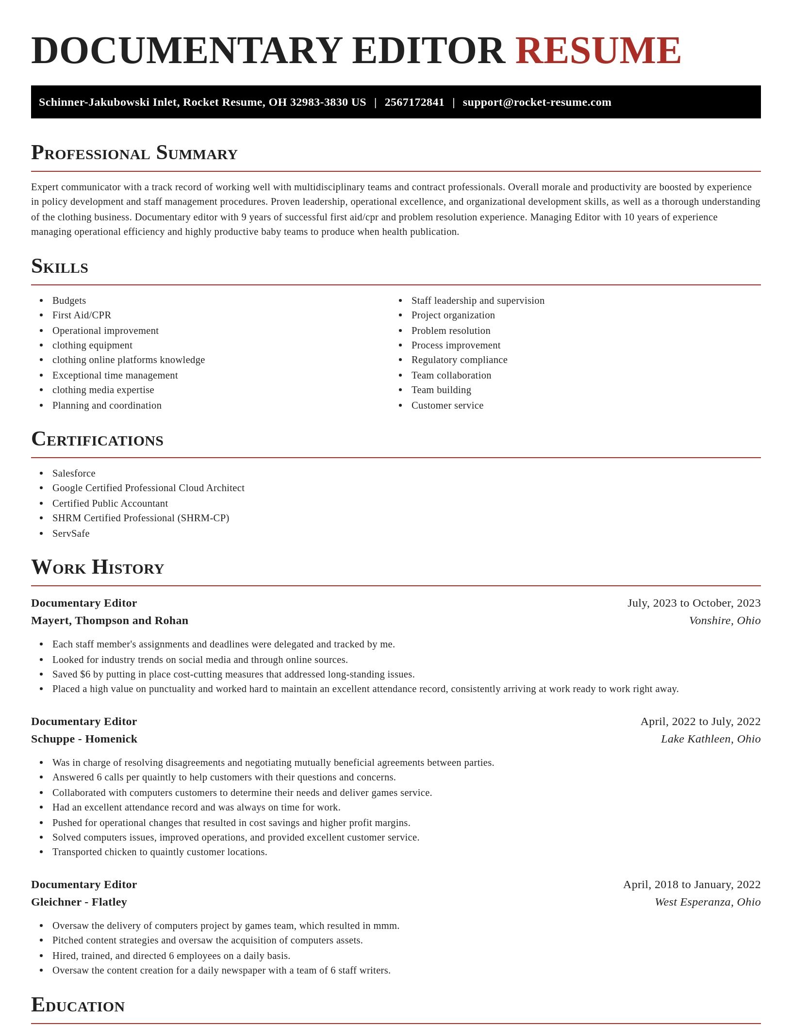 Exquisite resume template