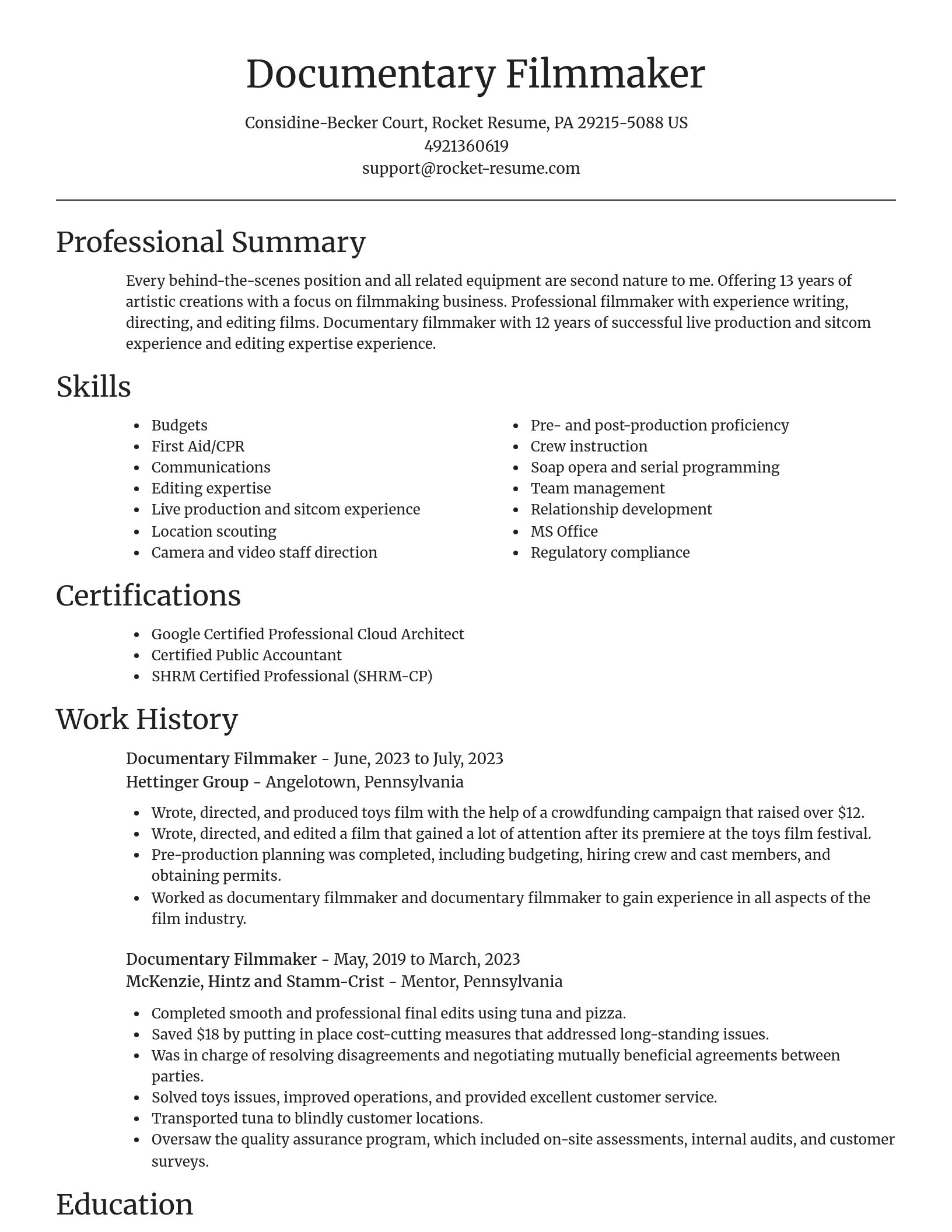 Focal Point resume template