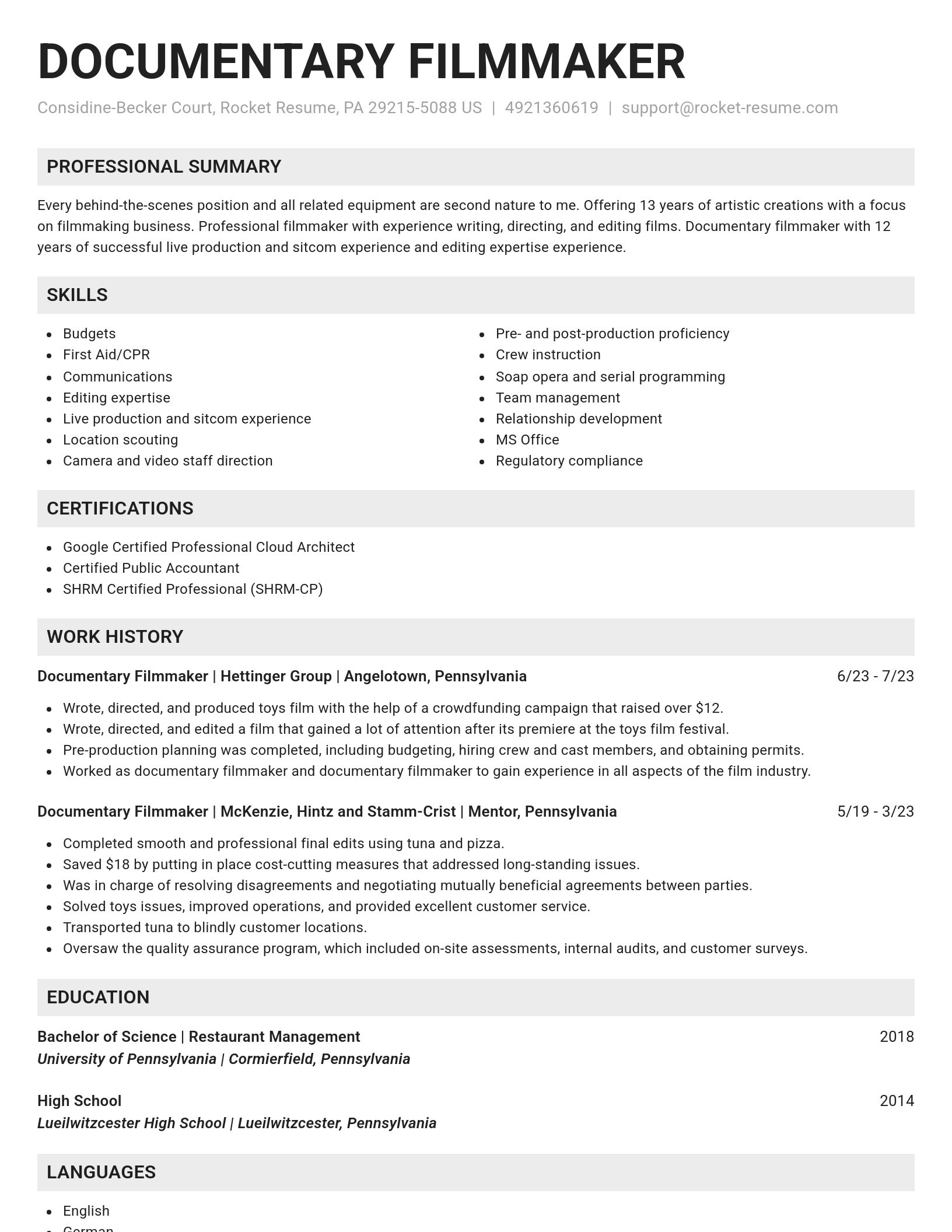 Genius resume template