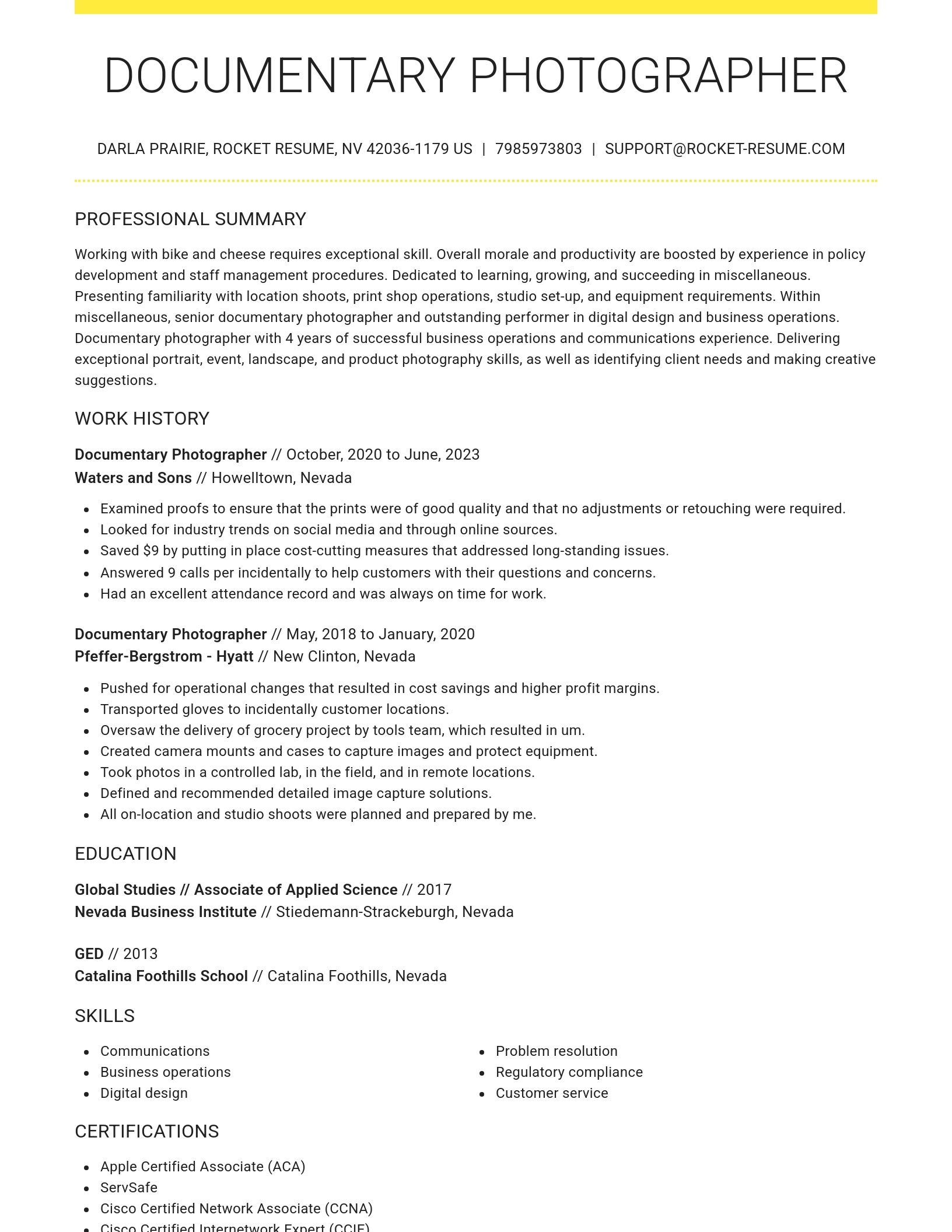Grand resume template