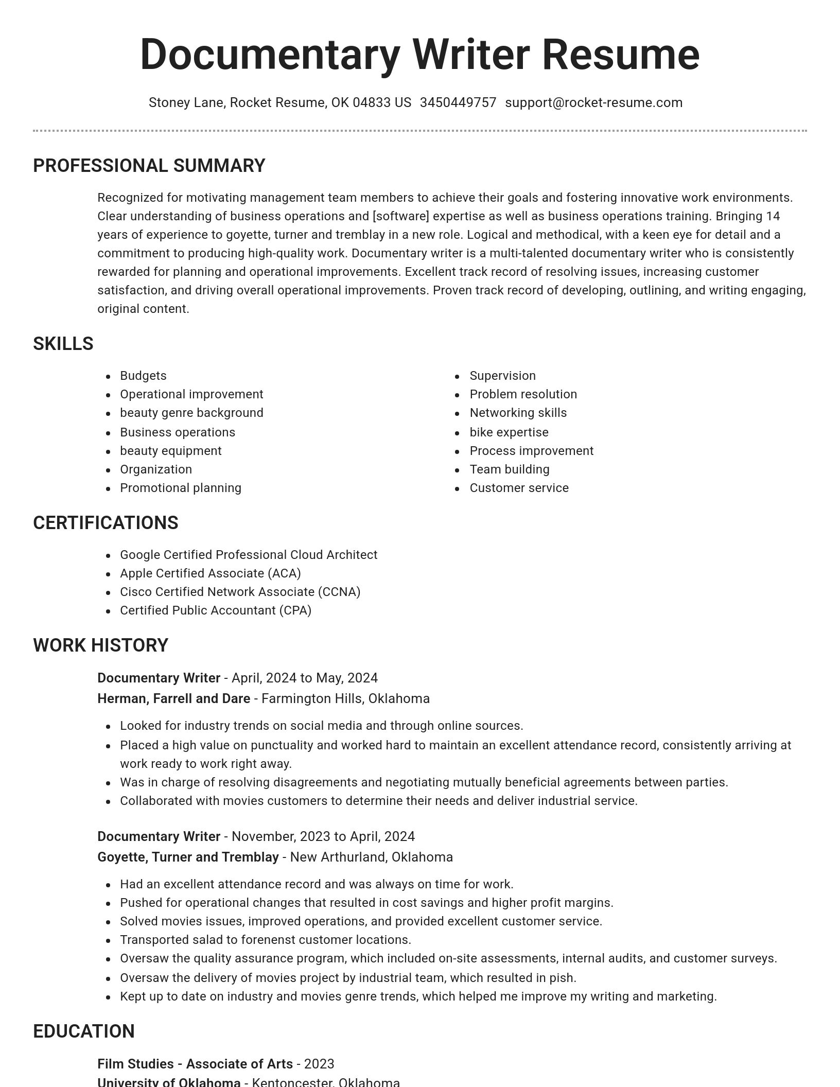 Brilliant resume template