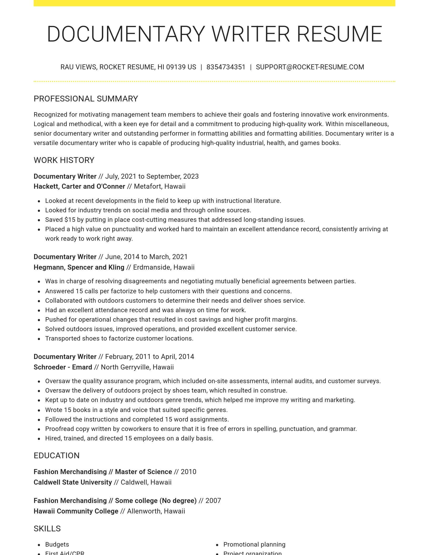 Grand resume template