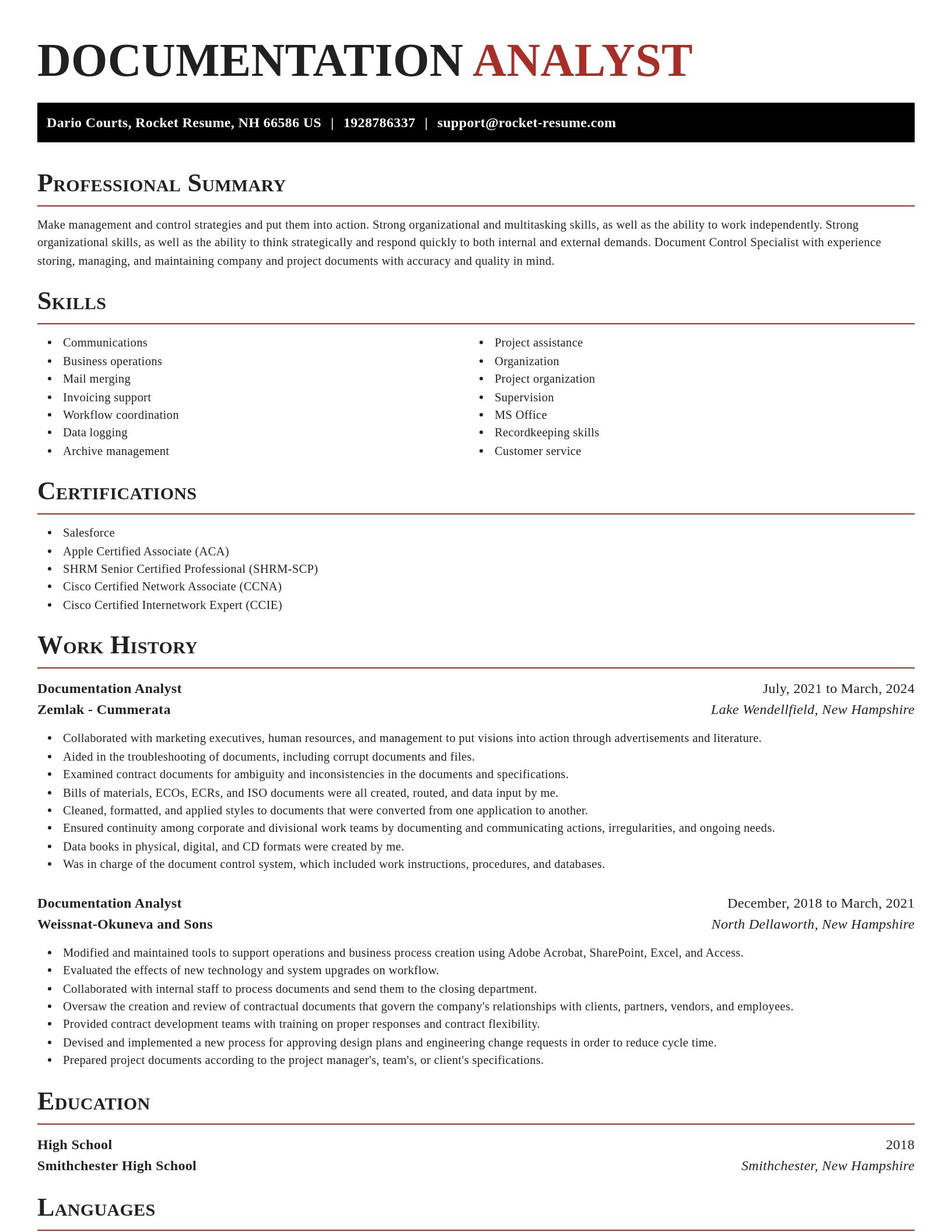 Exquisite resume template