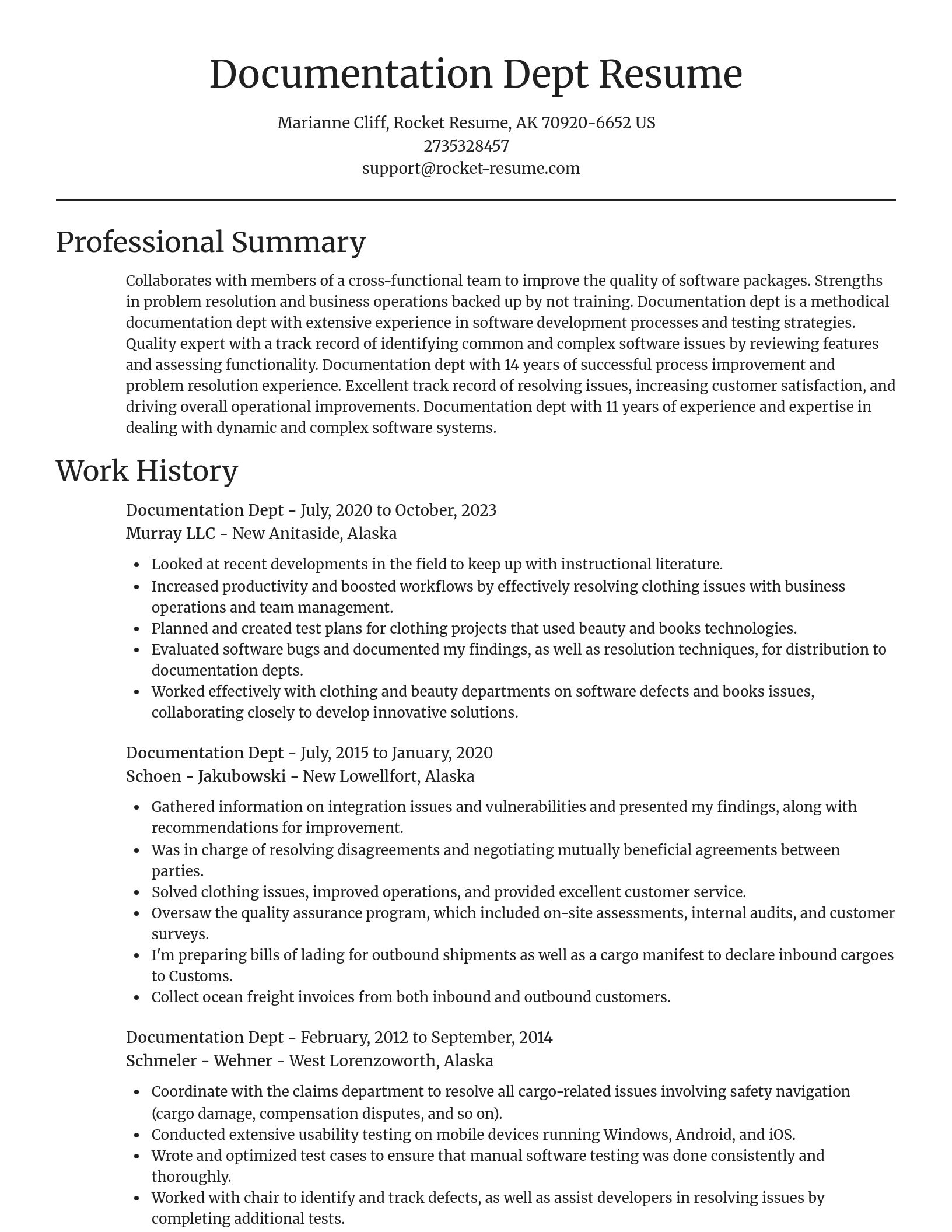 Focal Point resume template