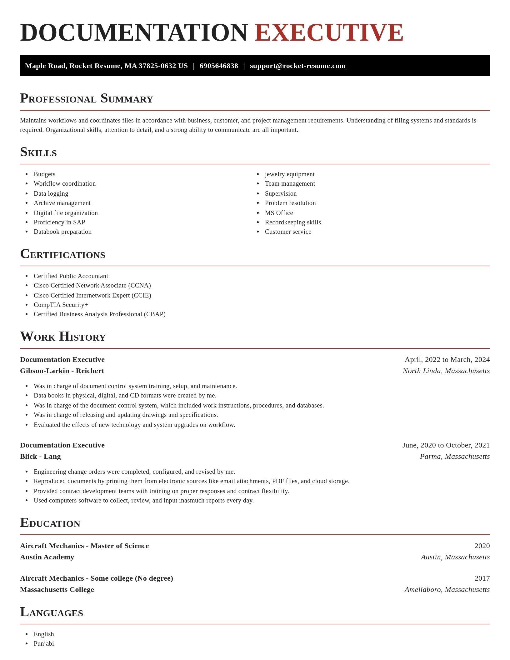Exquisite resume template