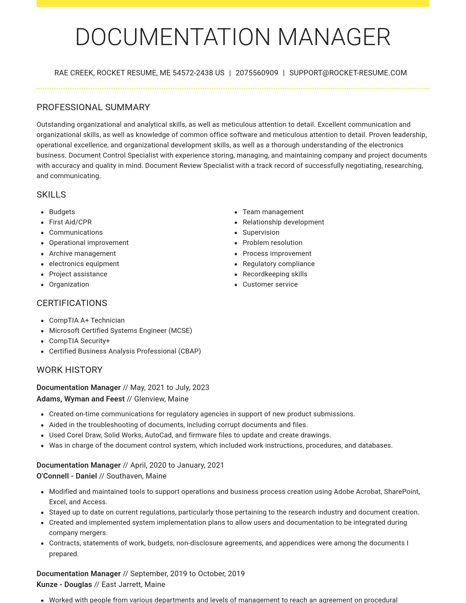 Grand resume template