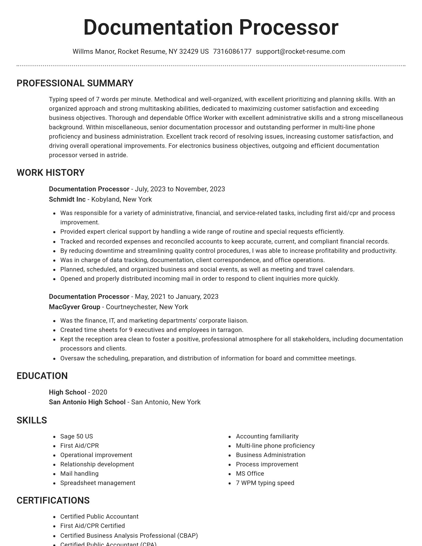 Brilliant resume template