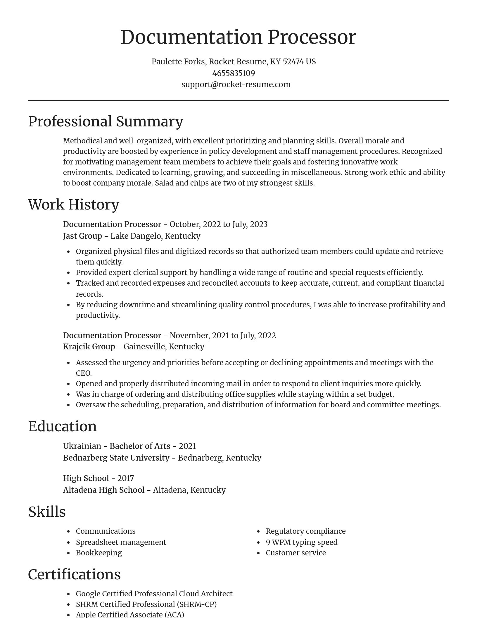 Focal Point resume template