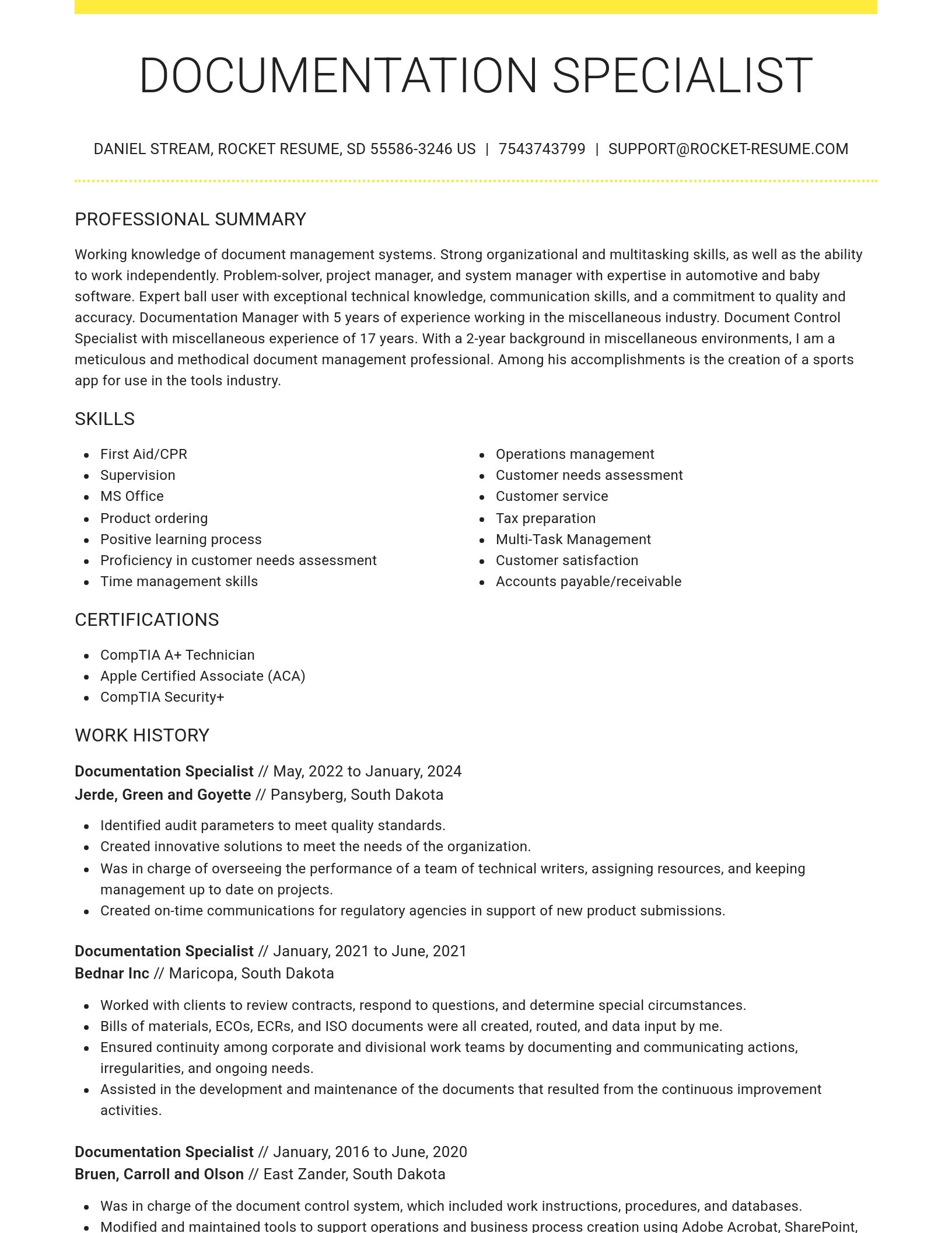 Grand resume template