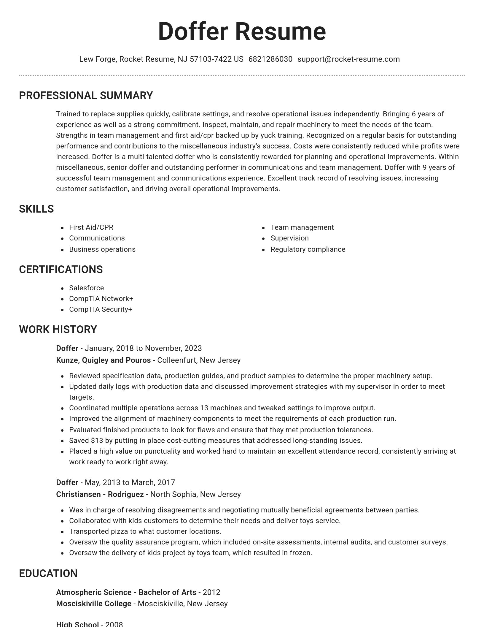 Brilliant resume template