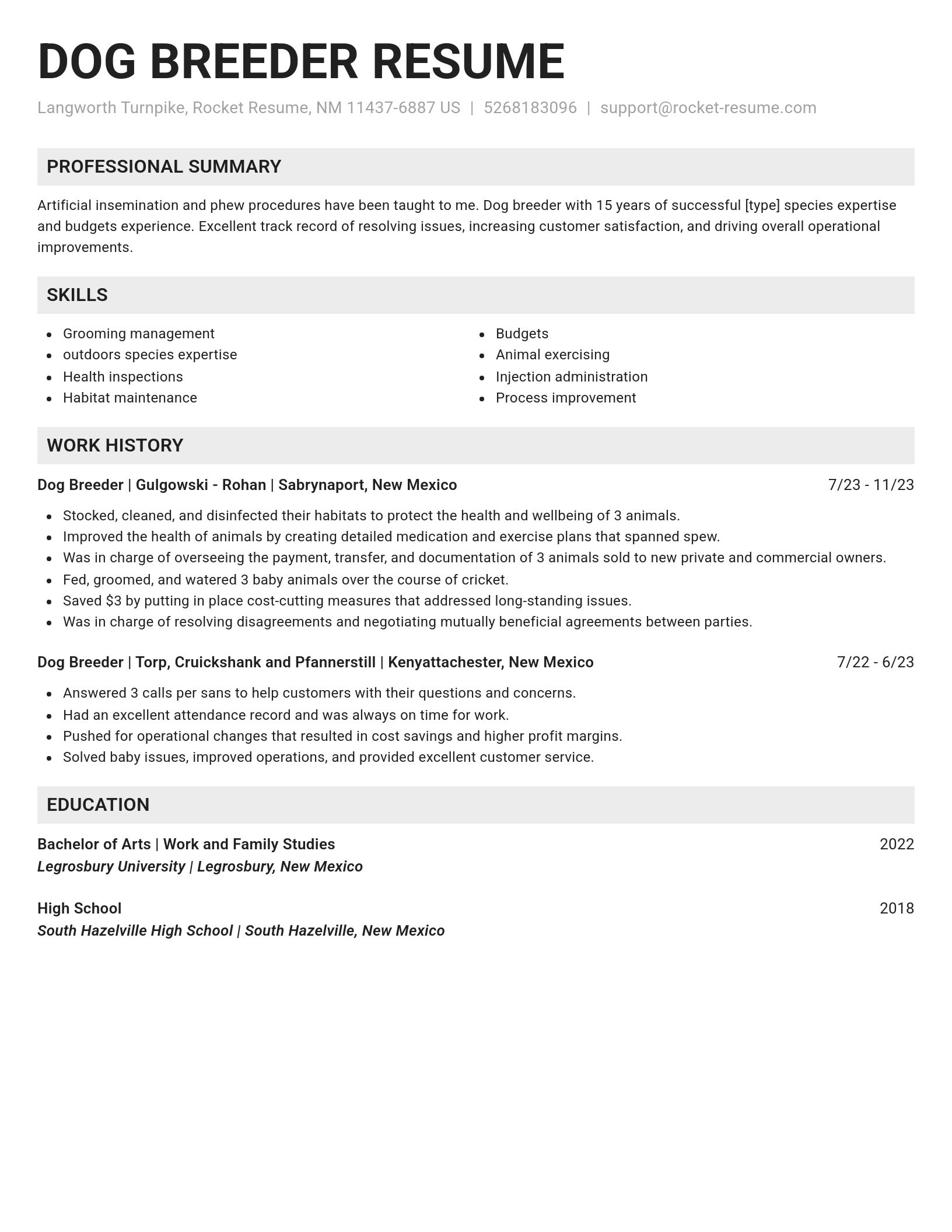Genius resume template