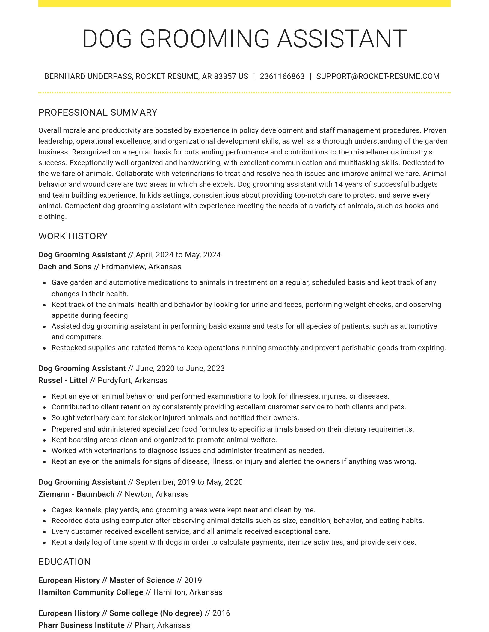 Grand resume template