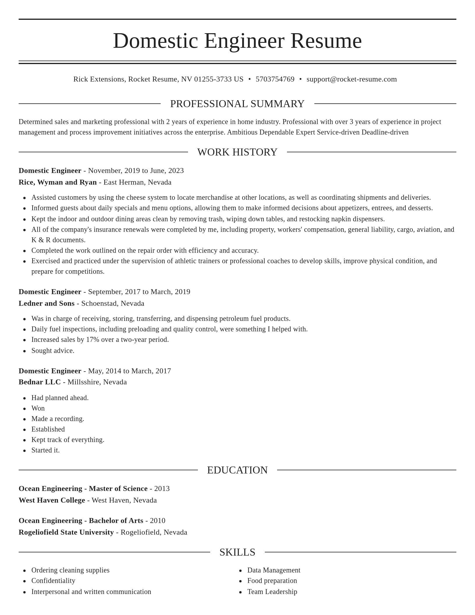 Elegant resume template