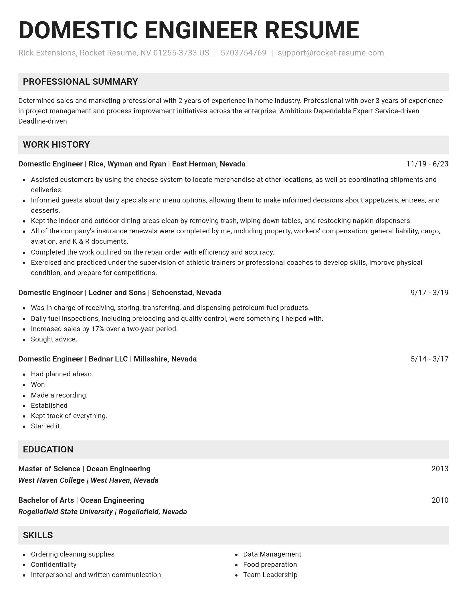 Genius resume template