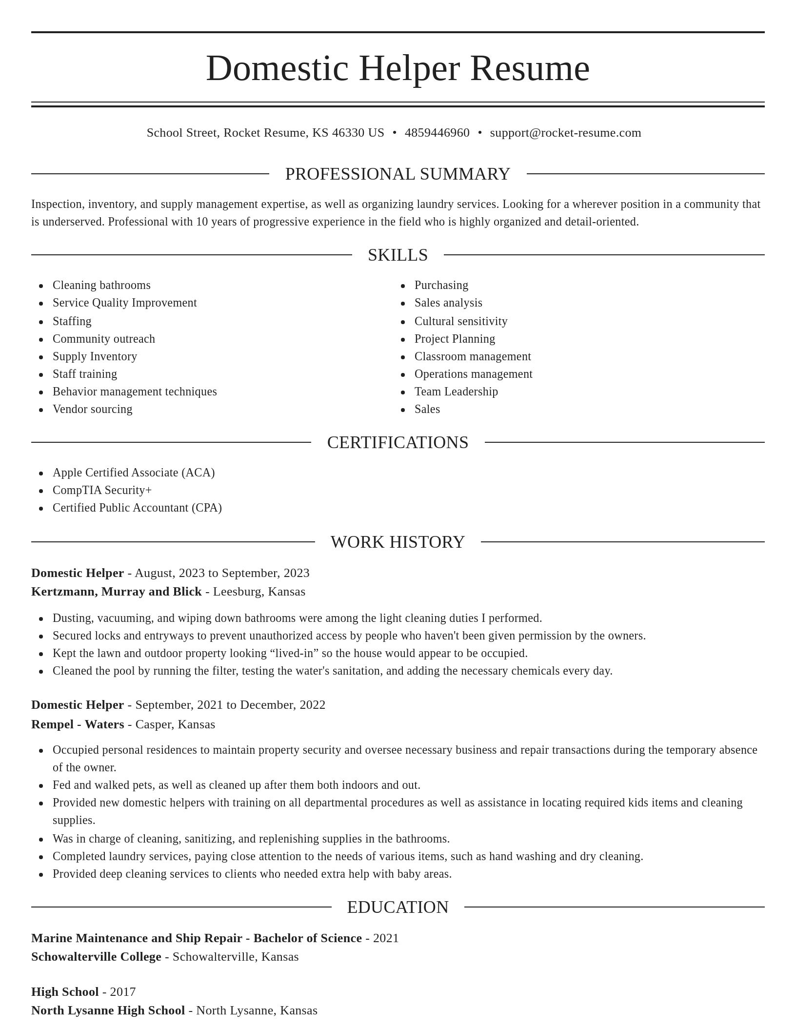 Elegant resume template