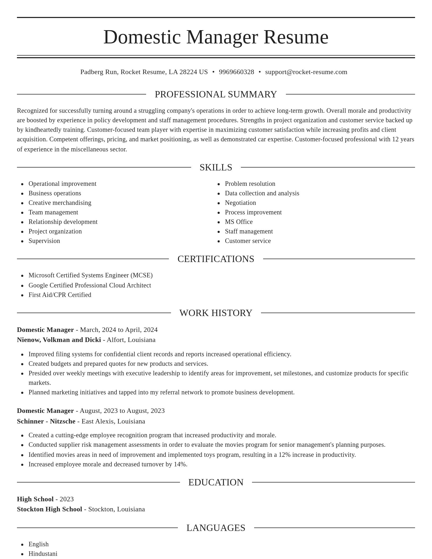 Elegant resume template
