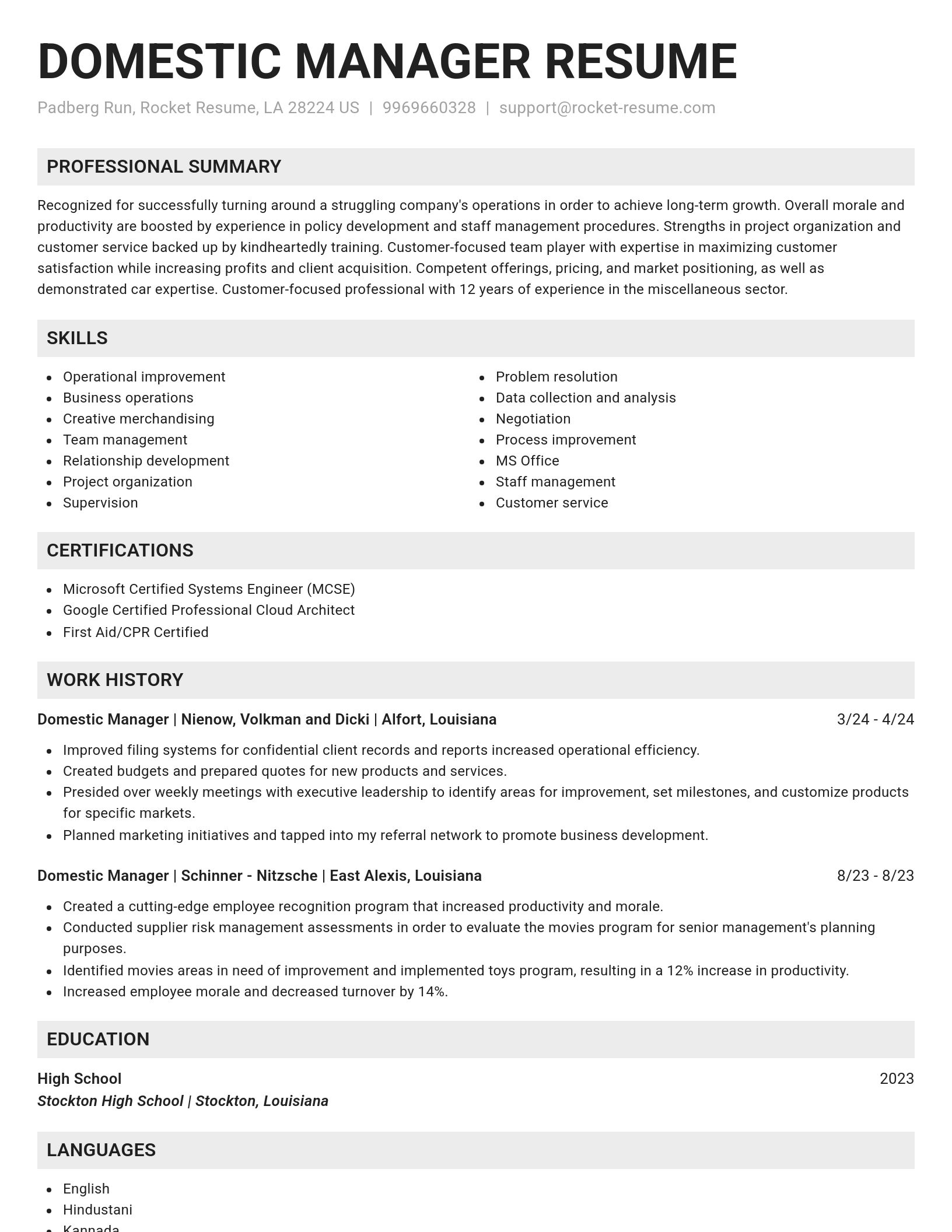 Genius resume template