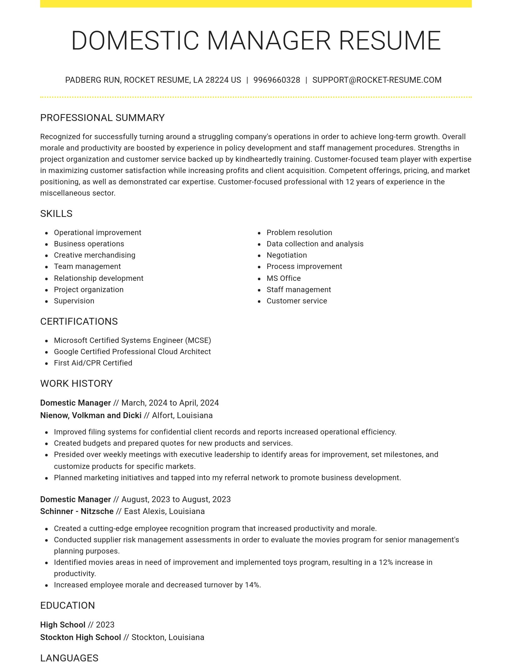 Grand resume template