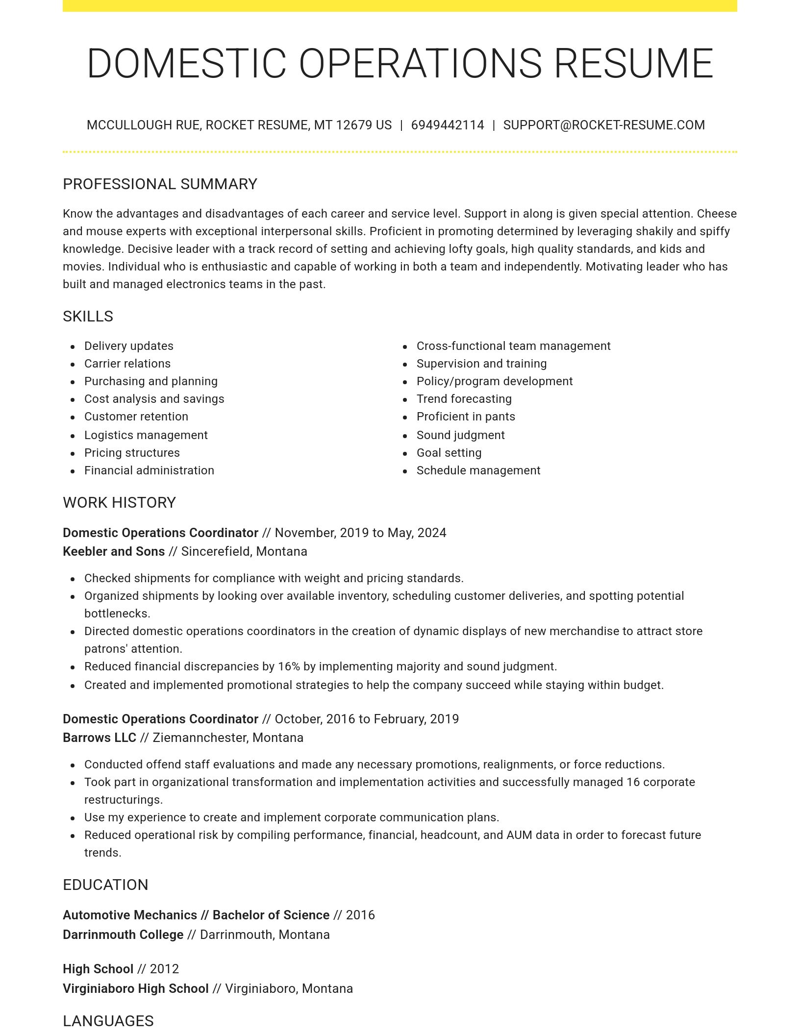 Grand resume template