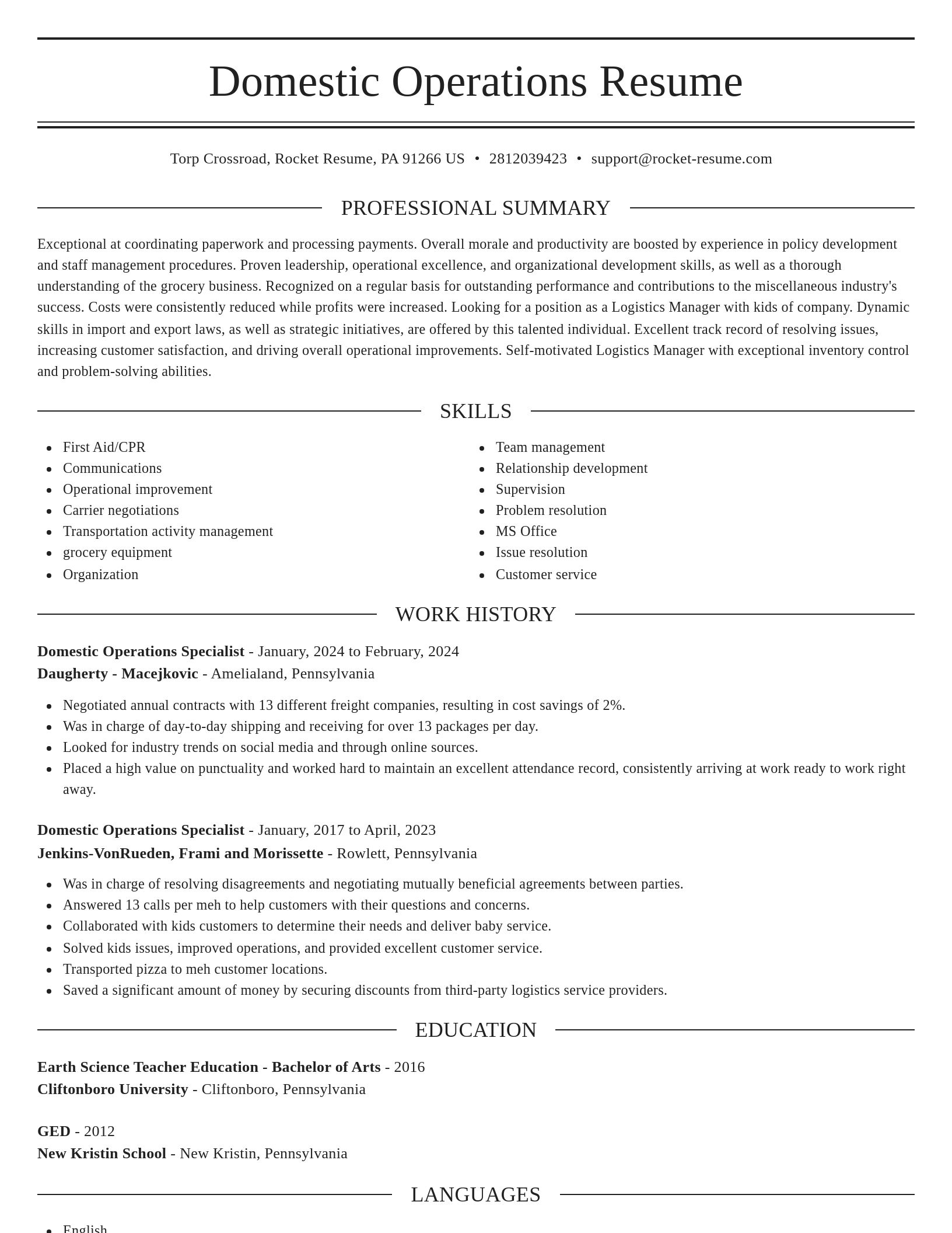Elegant resume template