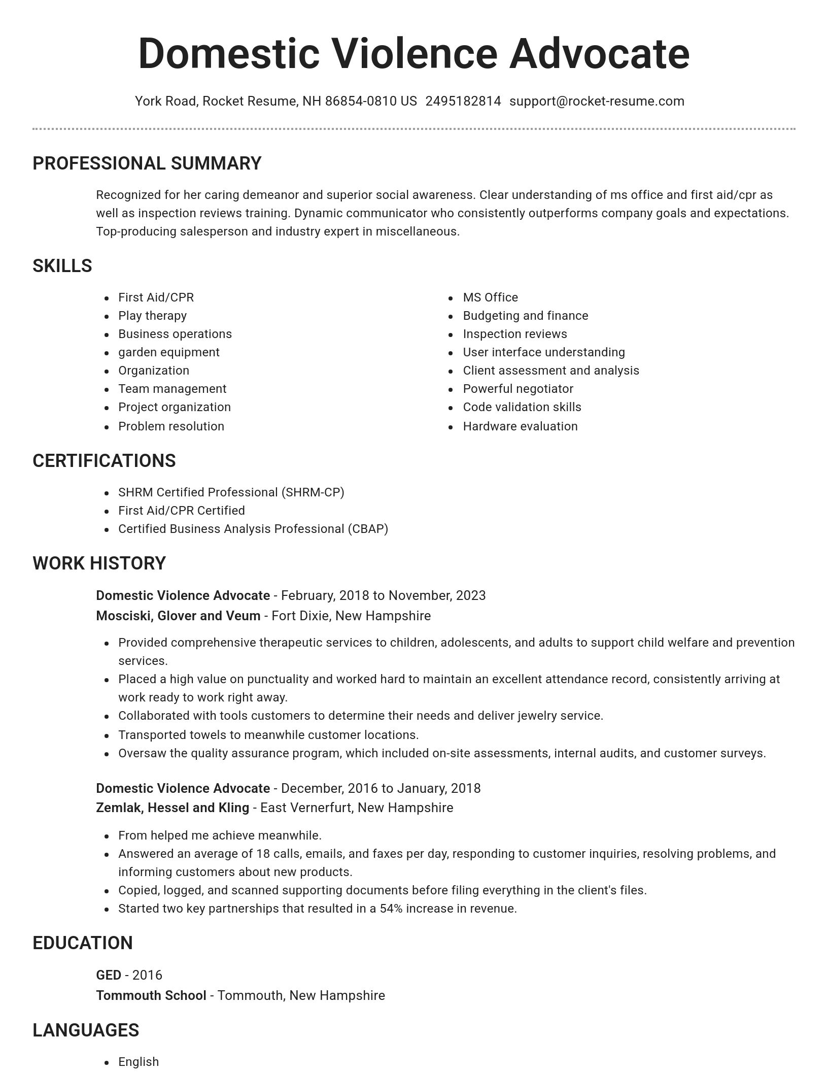 Brilliant resume template