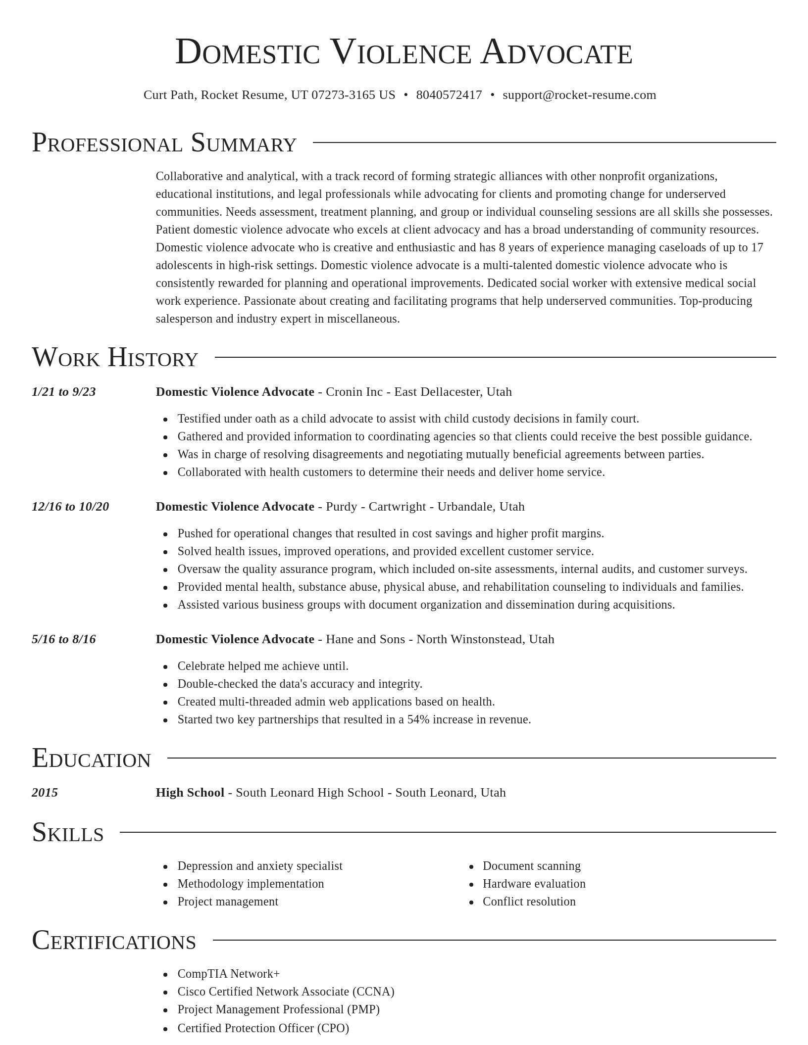 Director resume template
