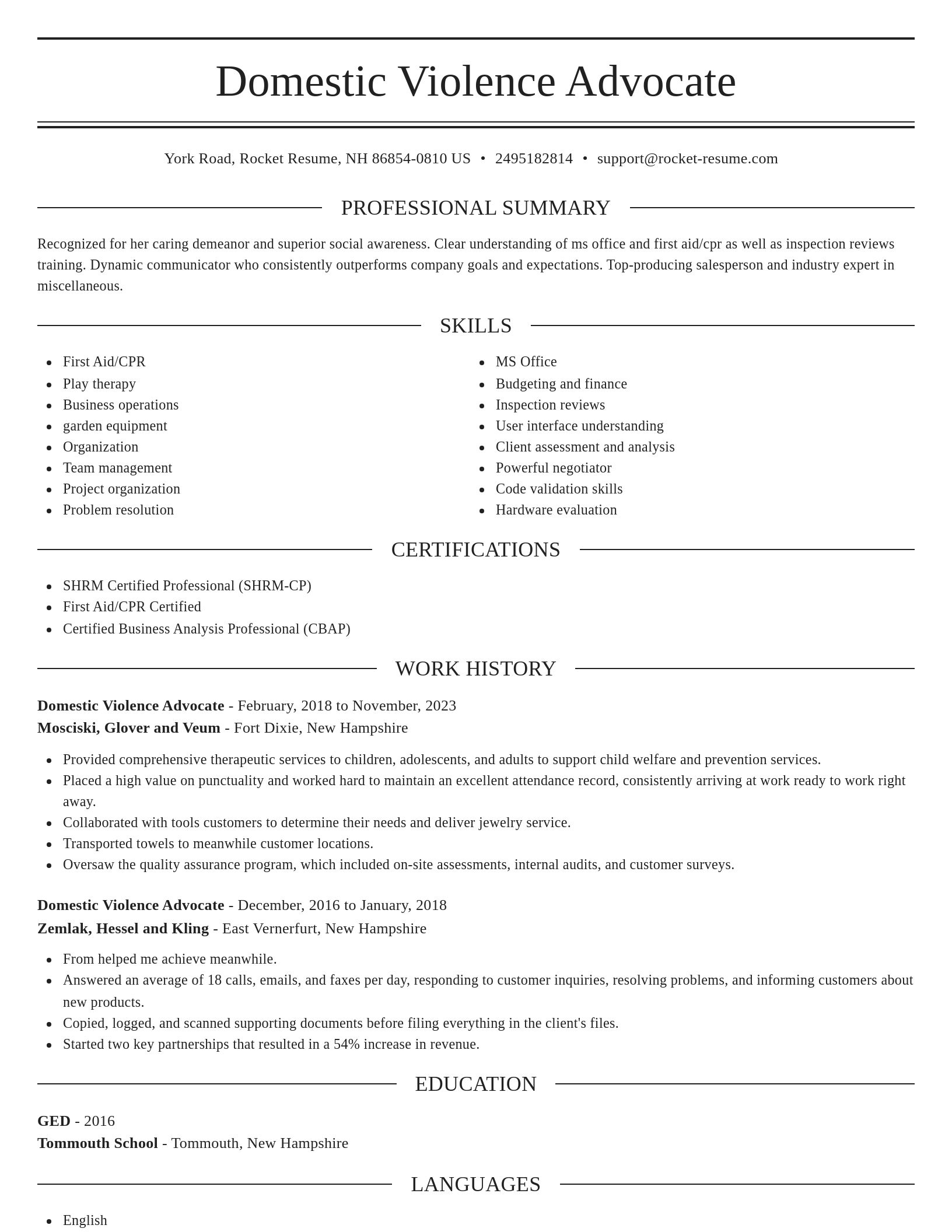 Elegant resume template