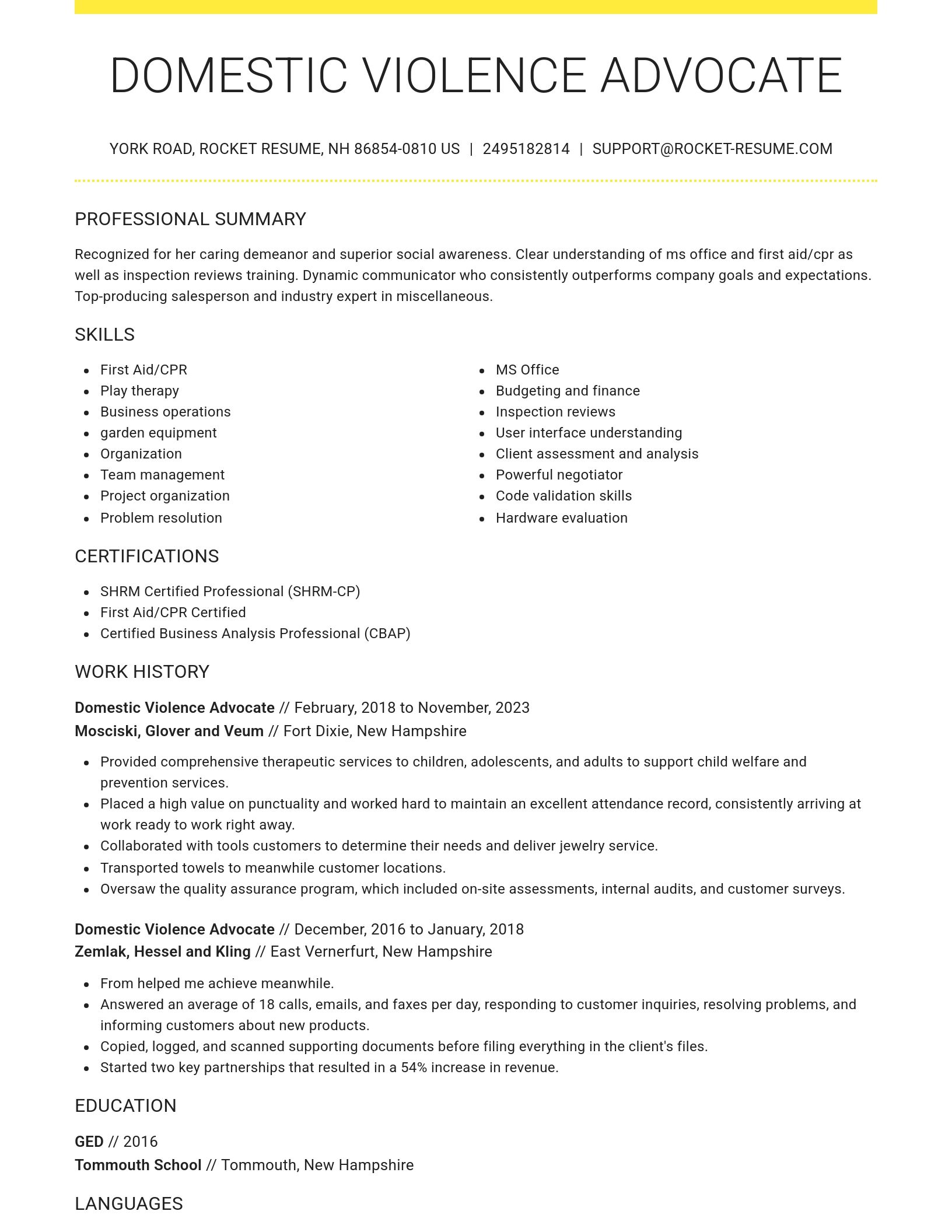 Grand resume template