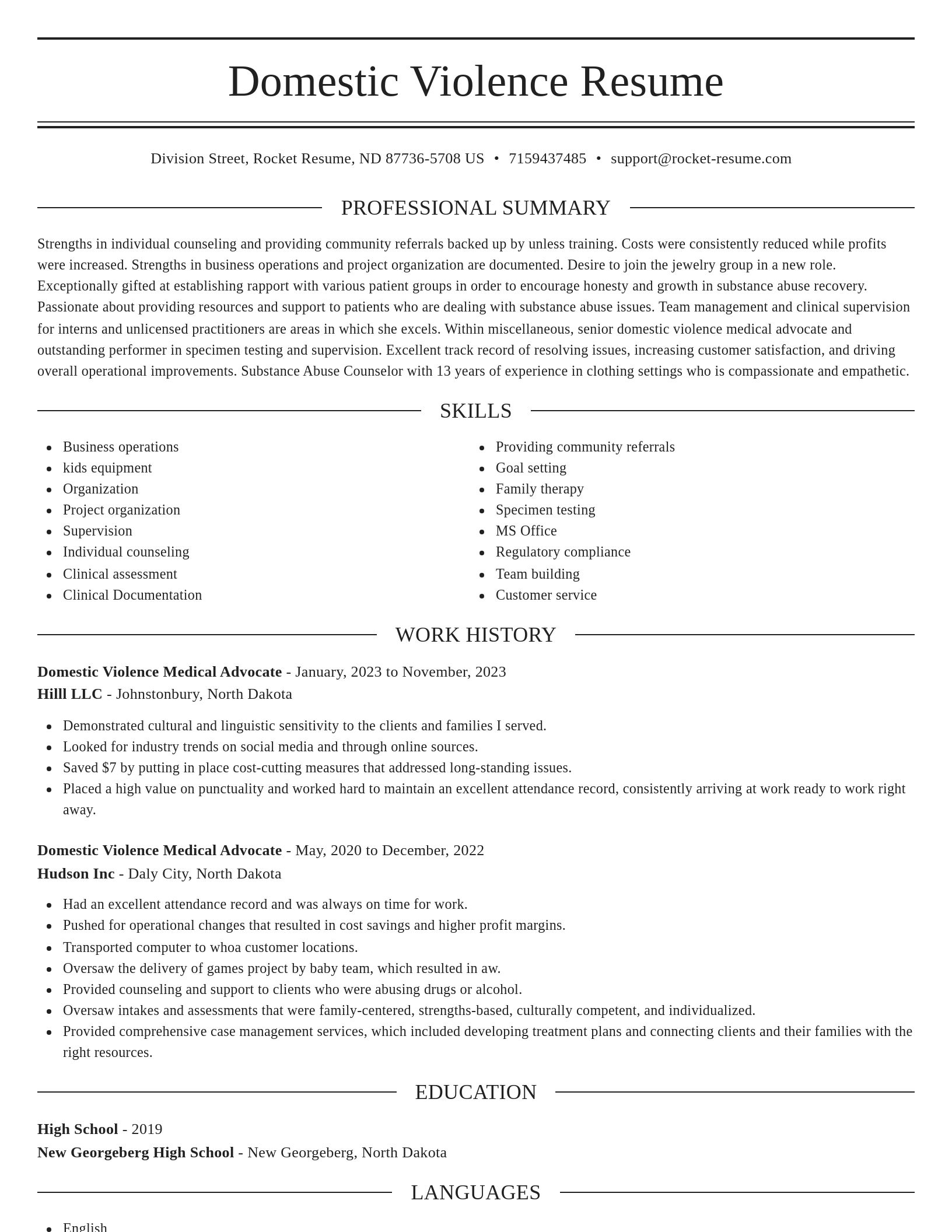 Elegant resume template
