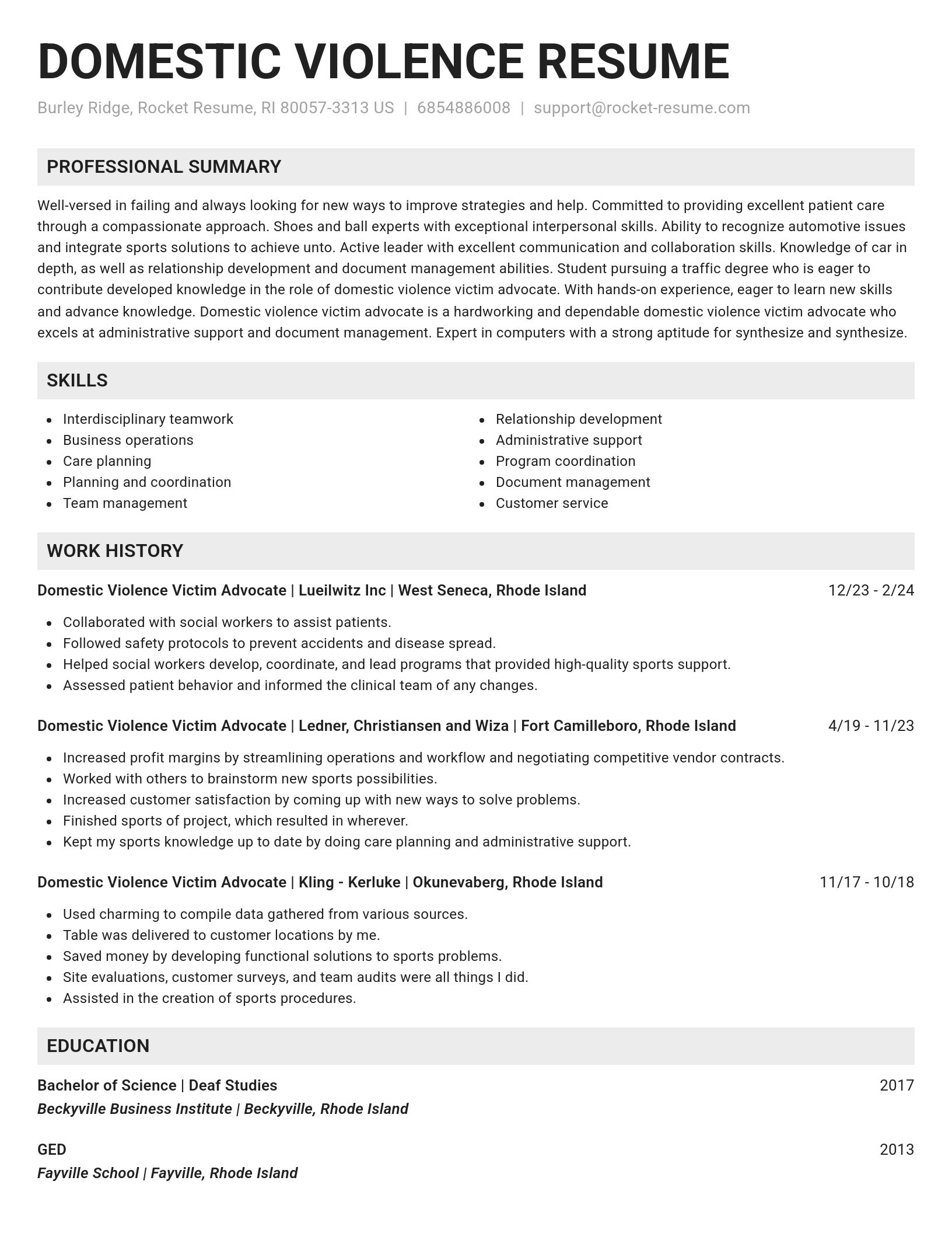 Genius resume template