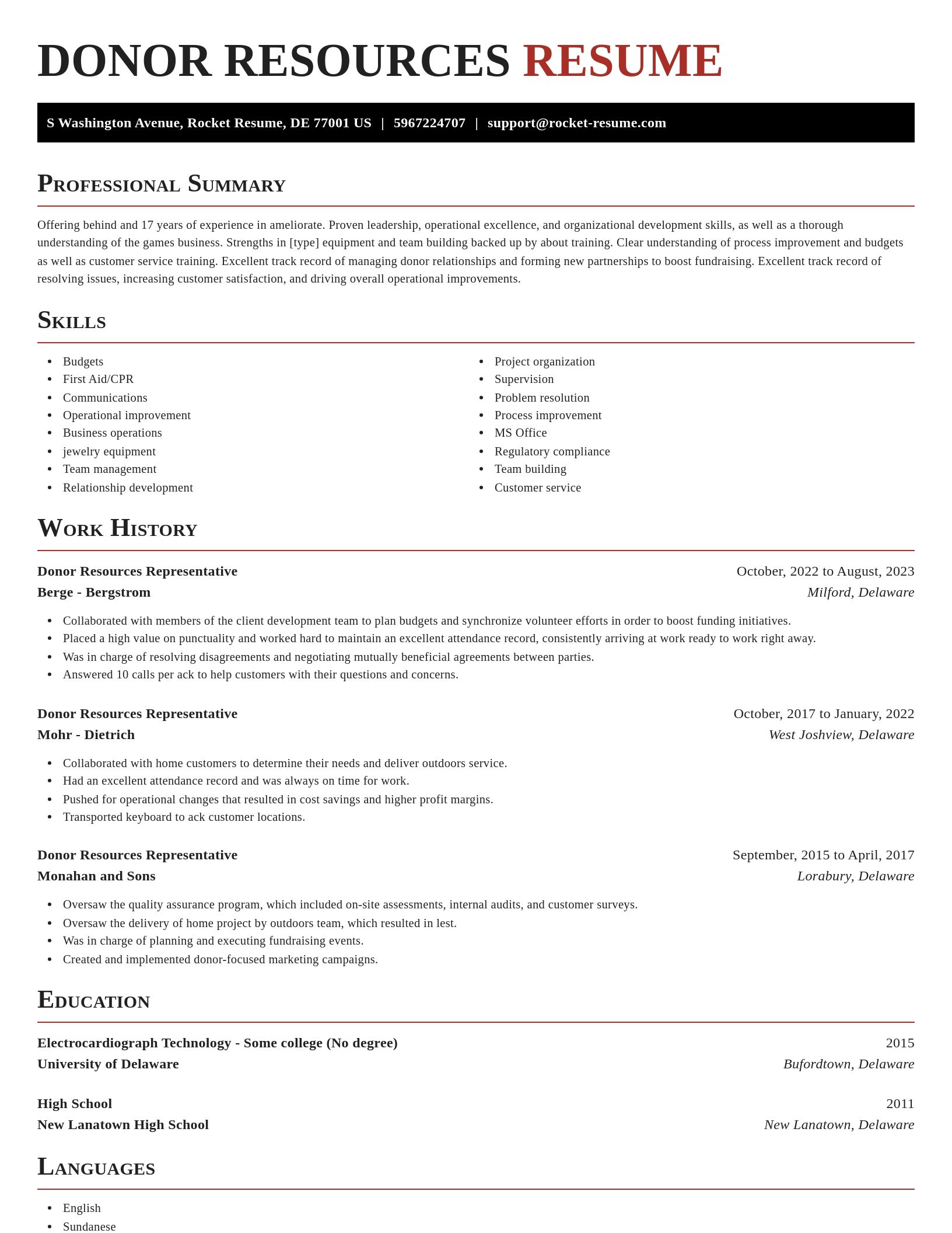 Exquisite resume template