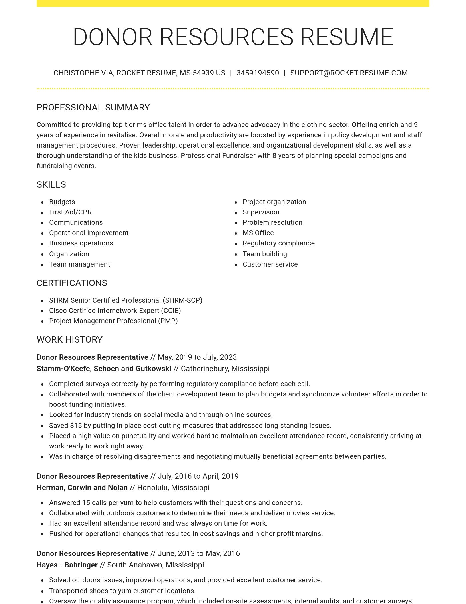 Grand resume template