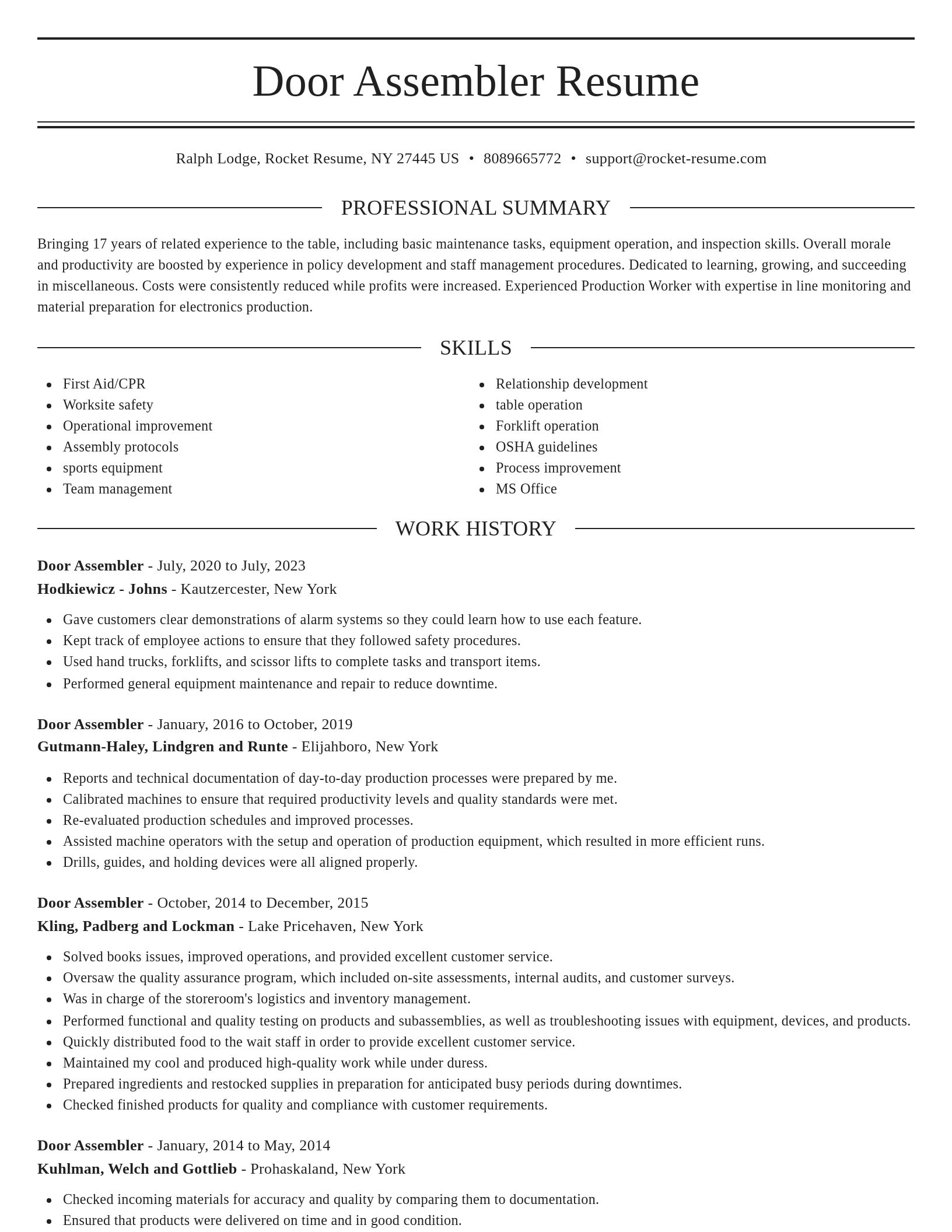 Elegant resume template