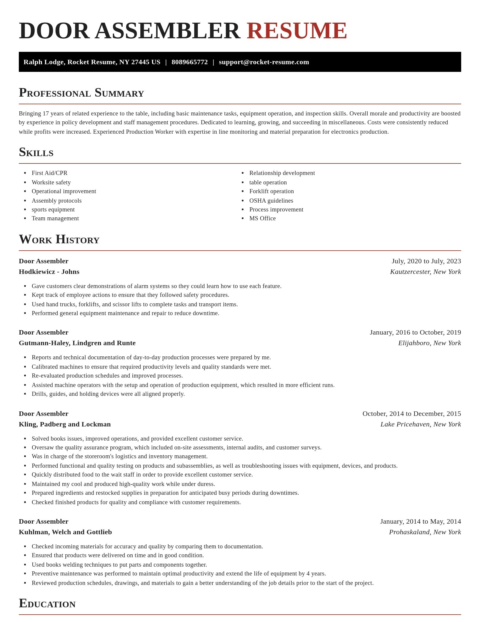 Exquisite resume template