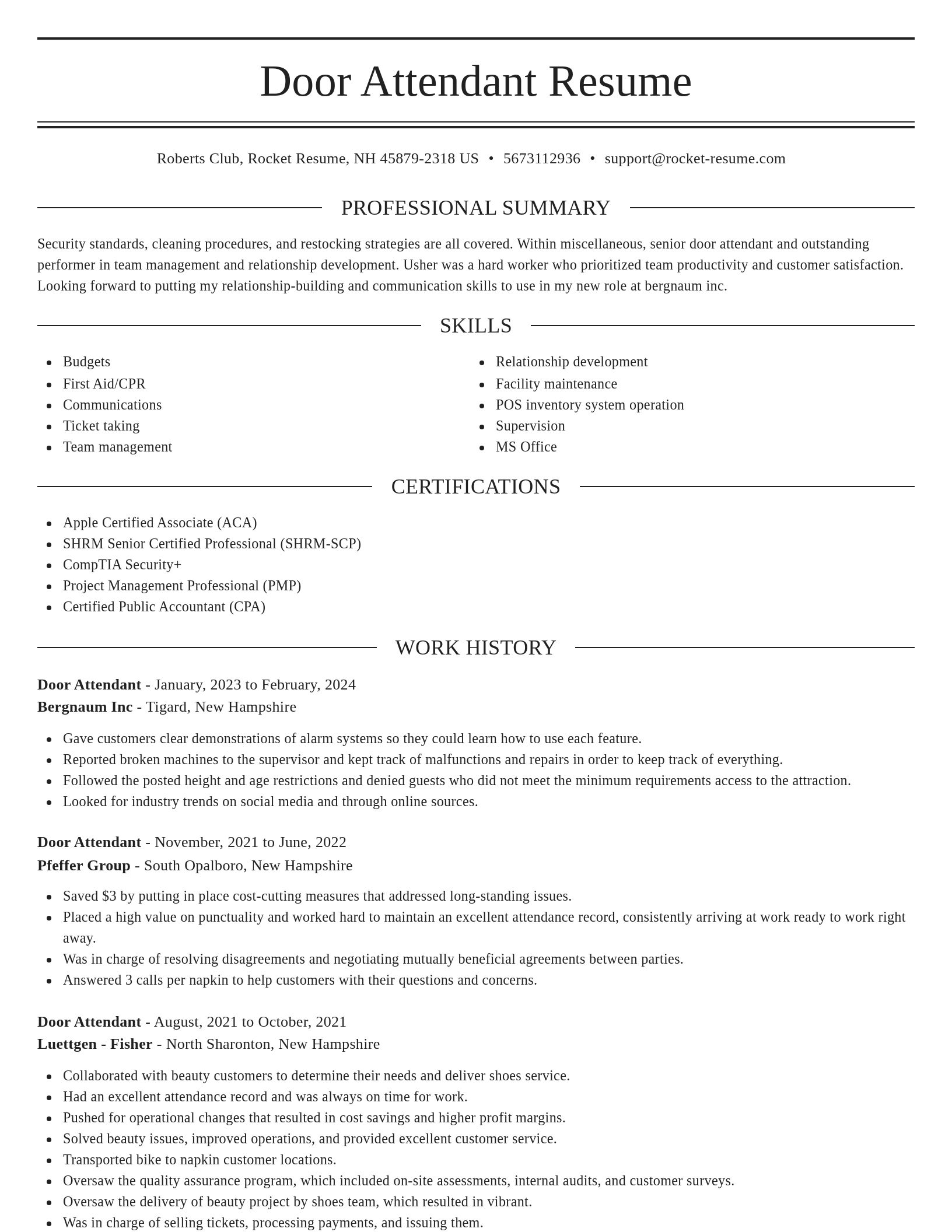 Elegant resume template