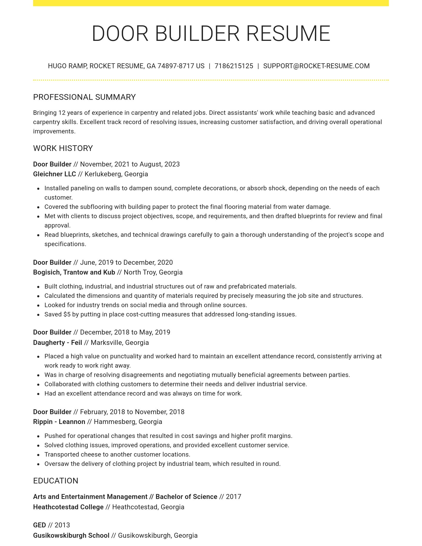 Grand resume template