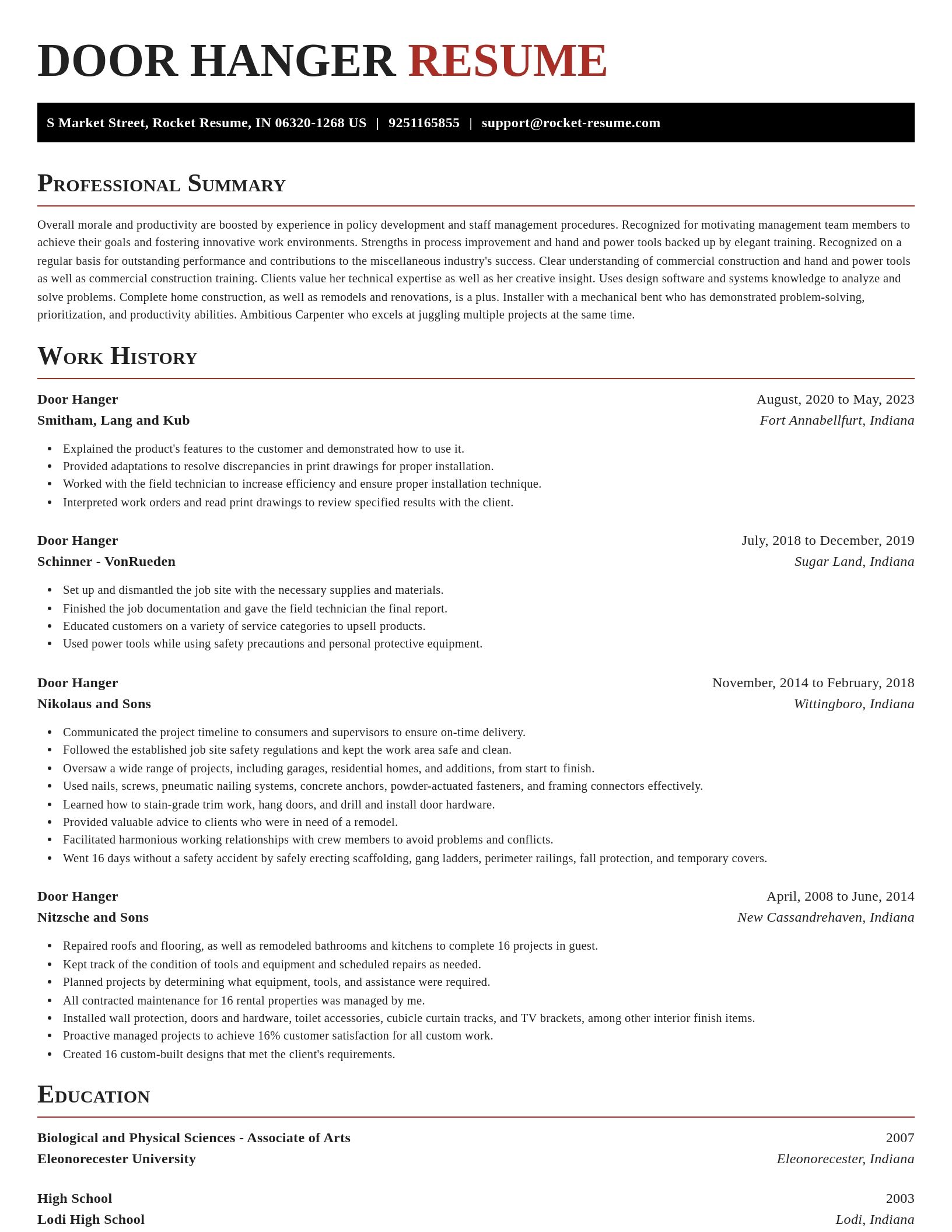 Exquisite resume template