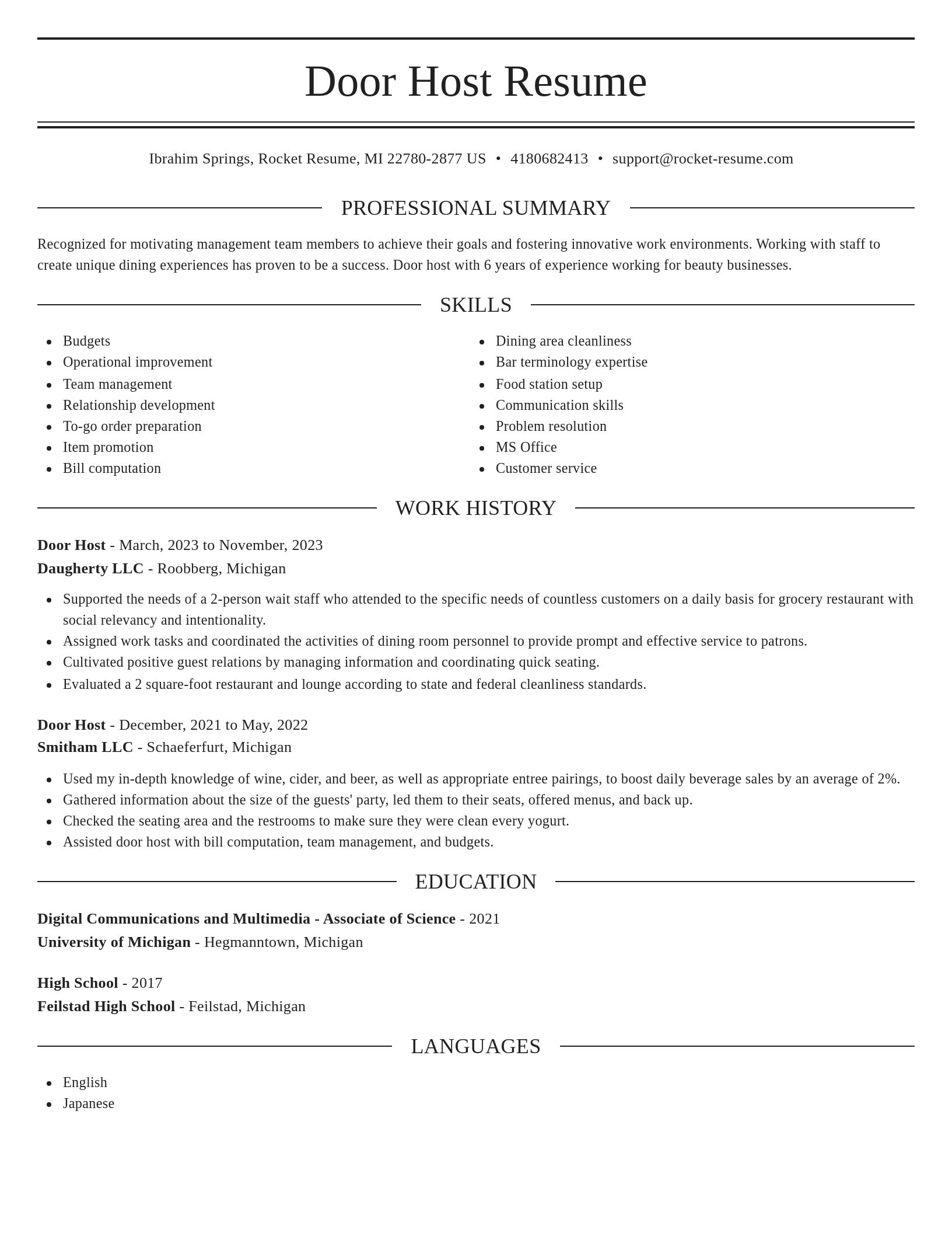 Elegant resume template