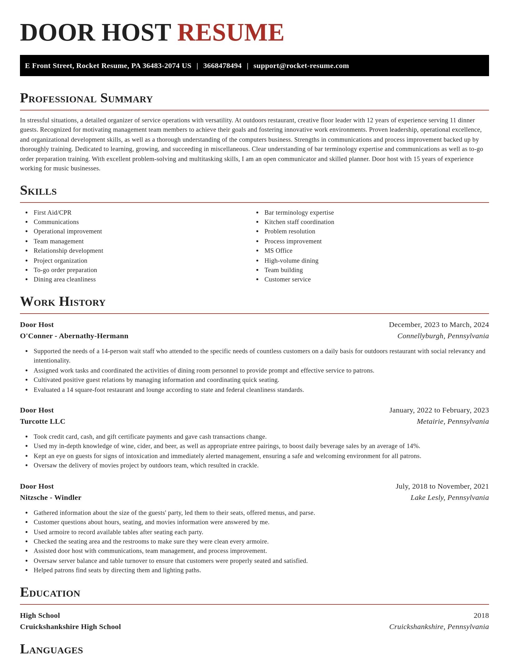 Exquisite resume template