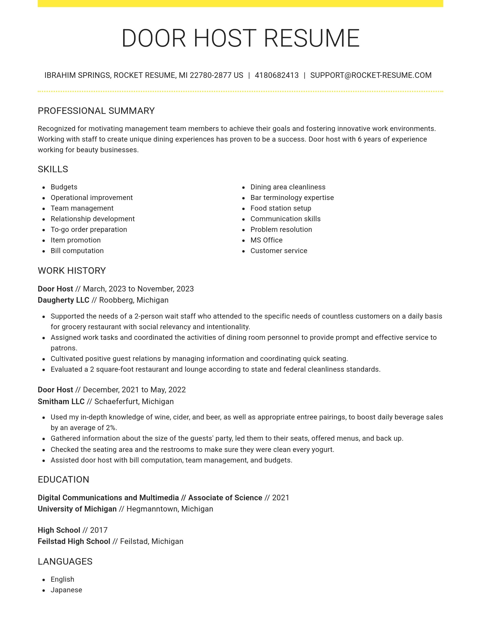 Grand resume template