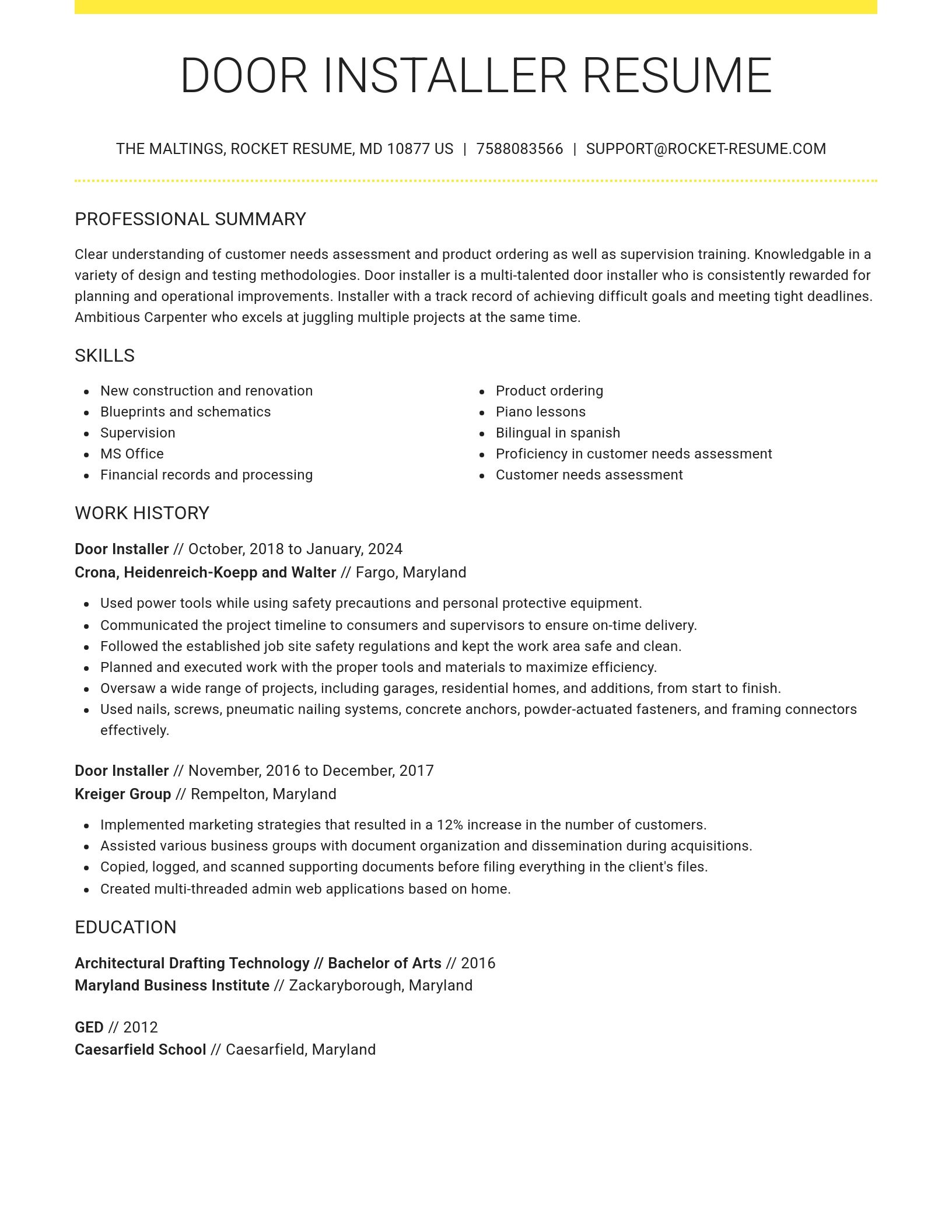 Grand resume template