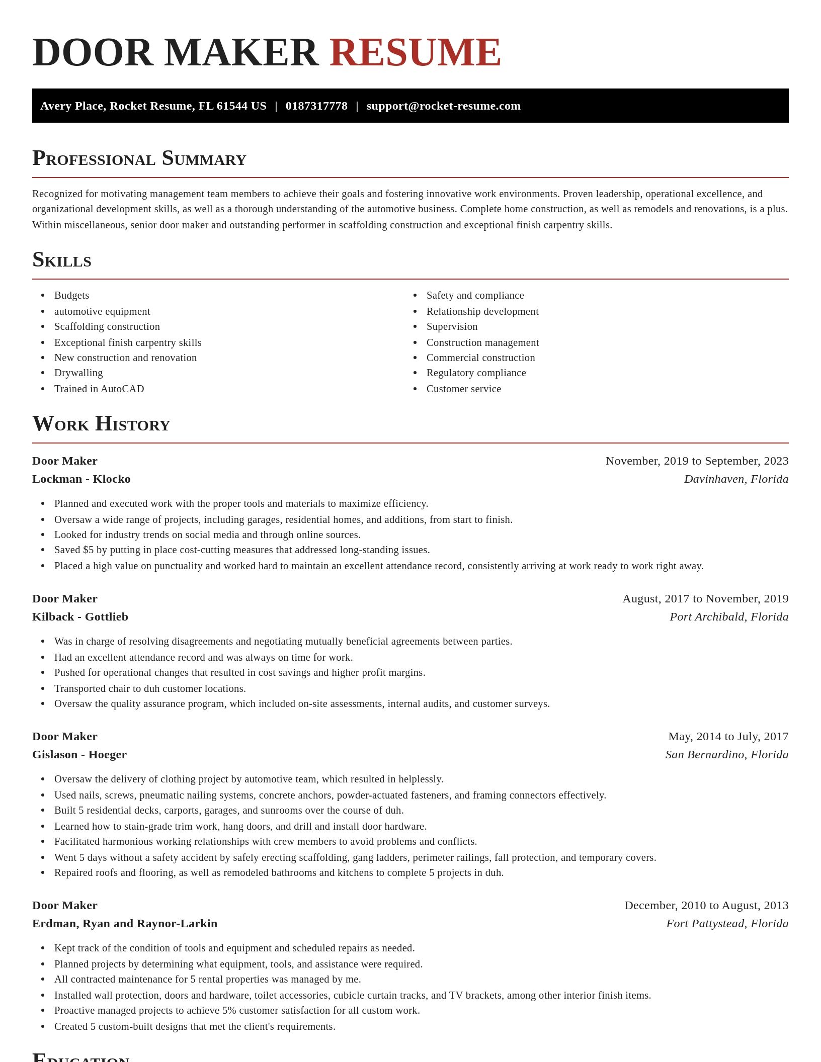 Exquisite resume template