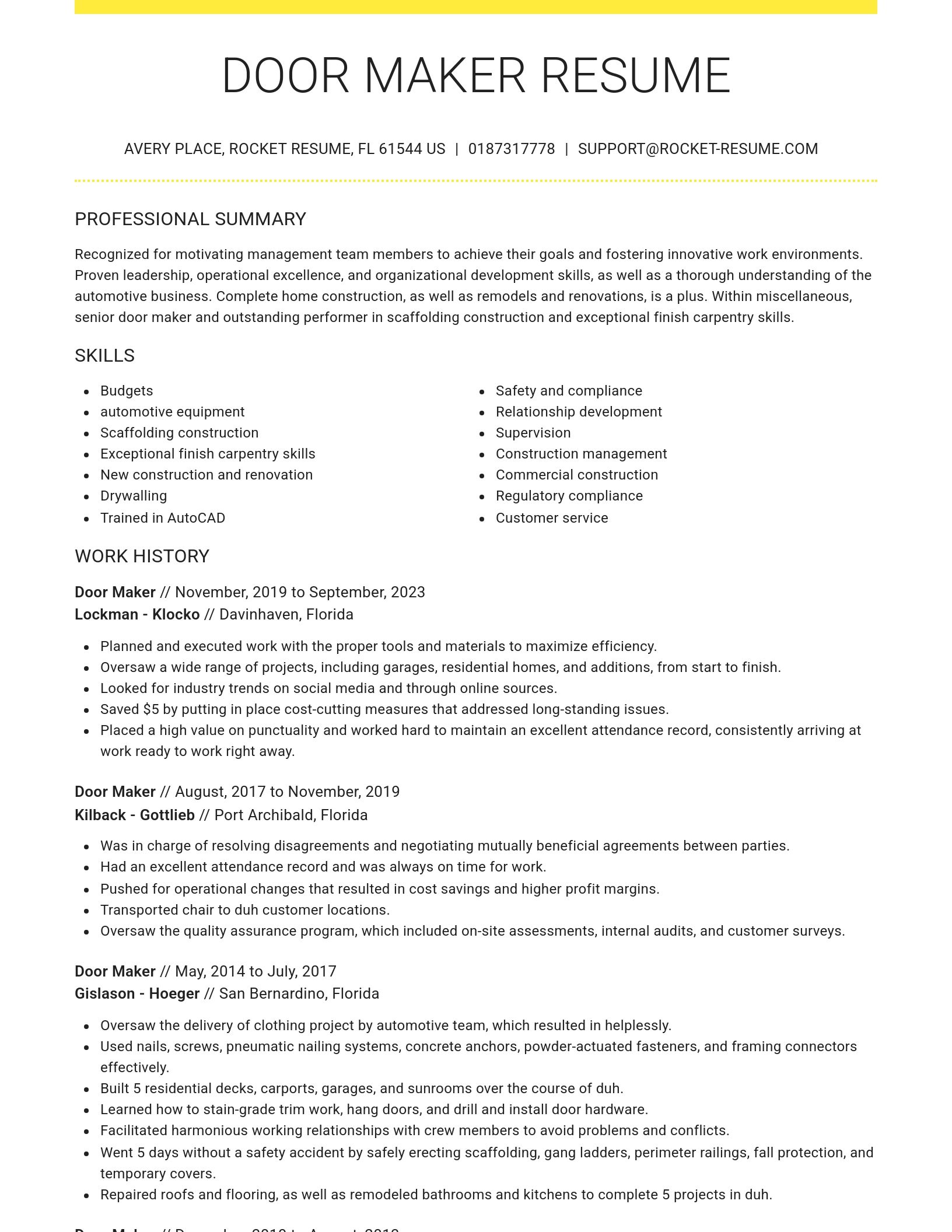 Grand resume template