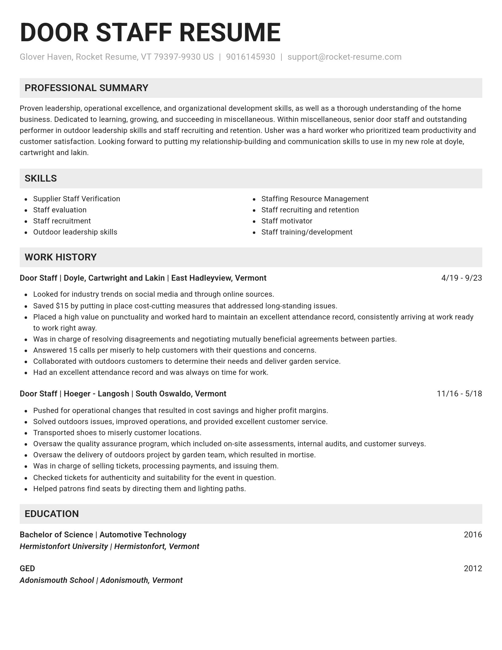Genius resume template