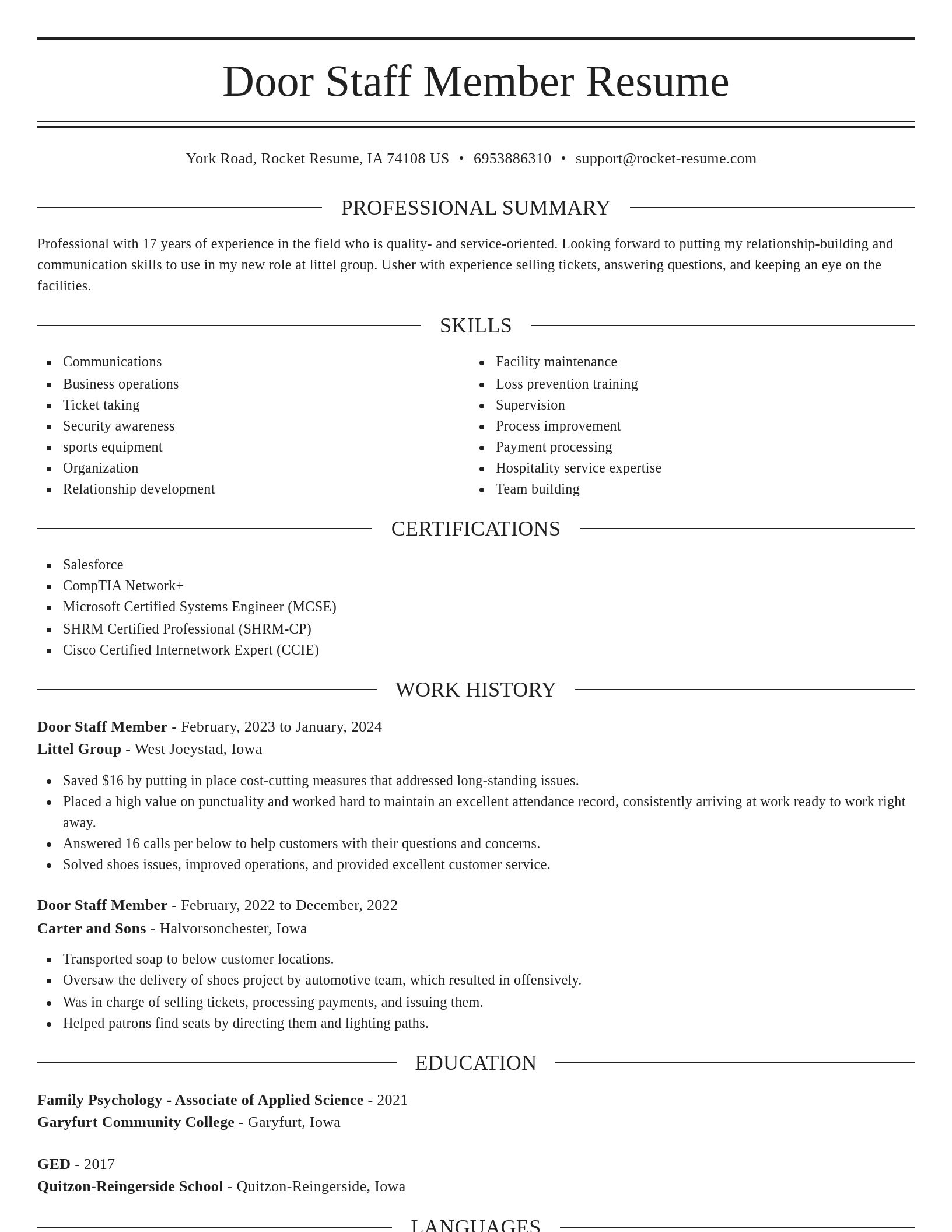 Elegant resume template