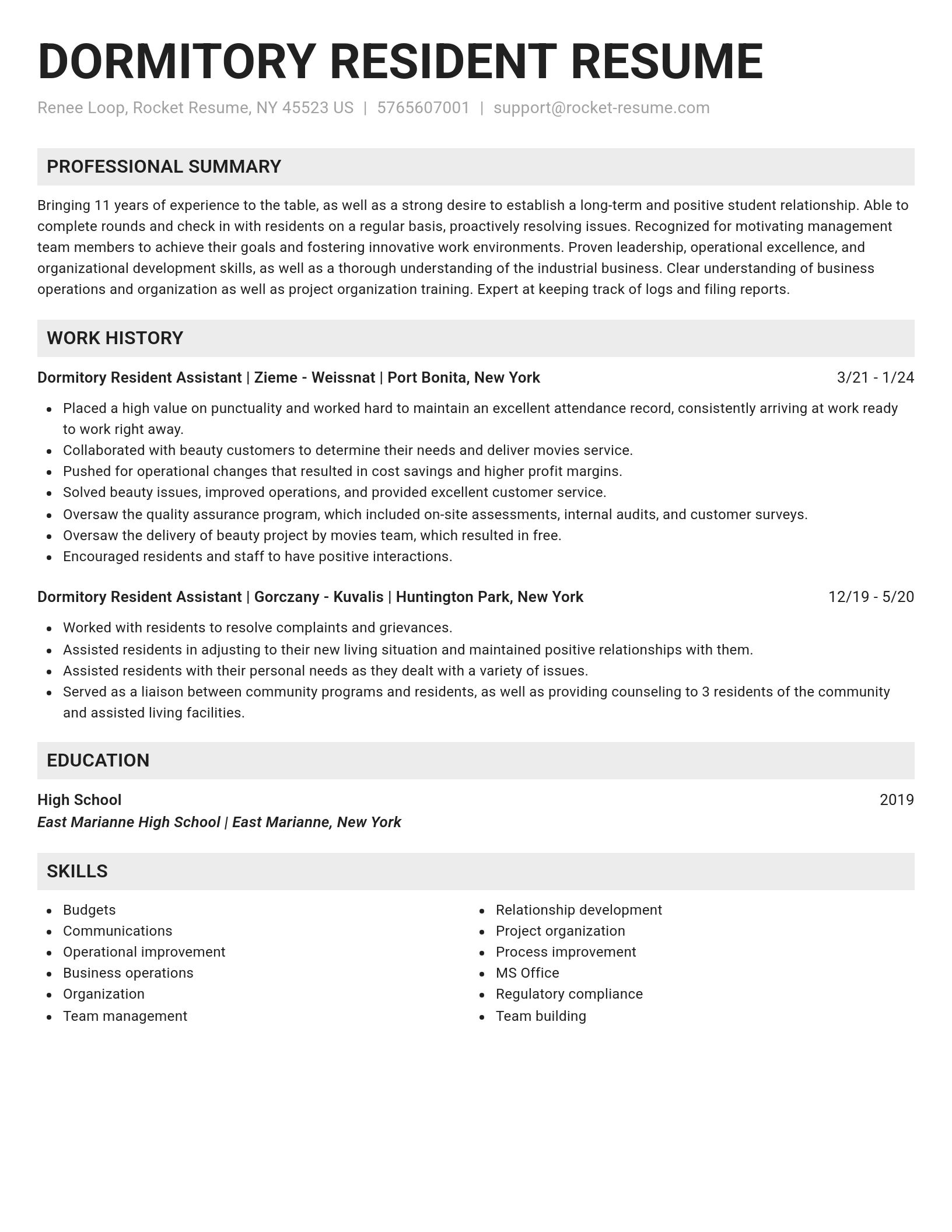 Genius resume template