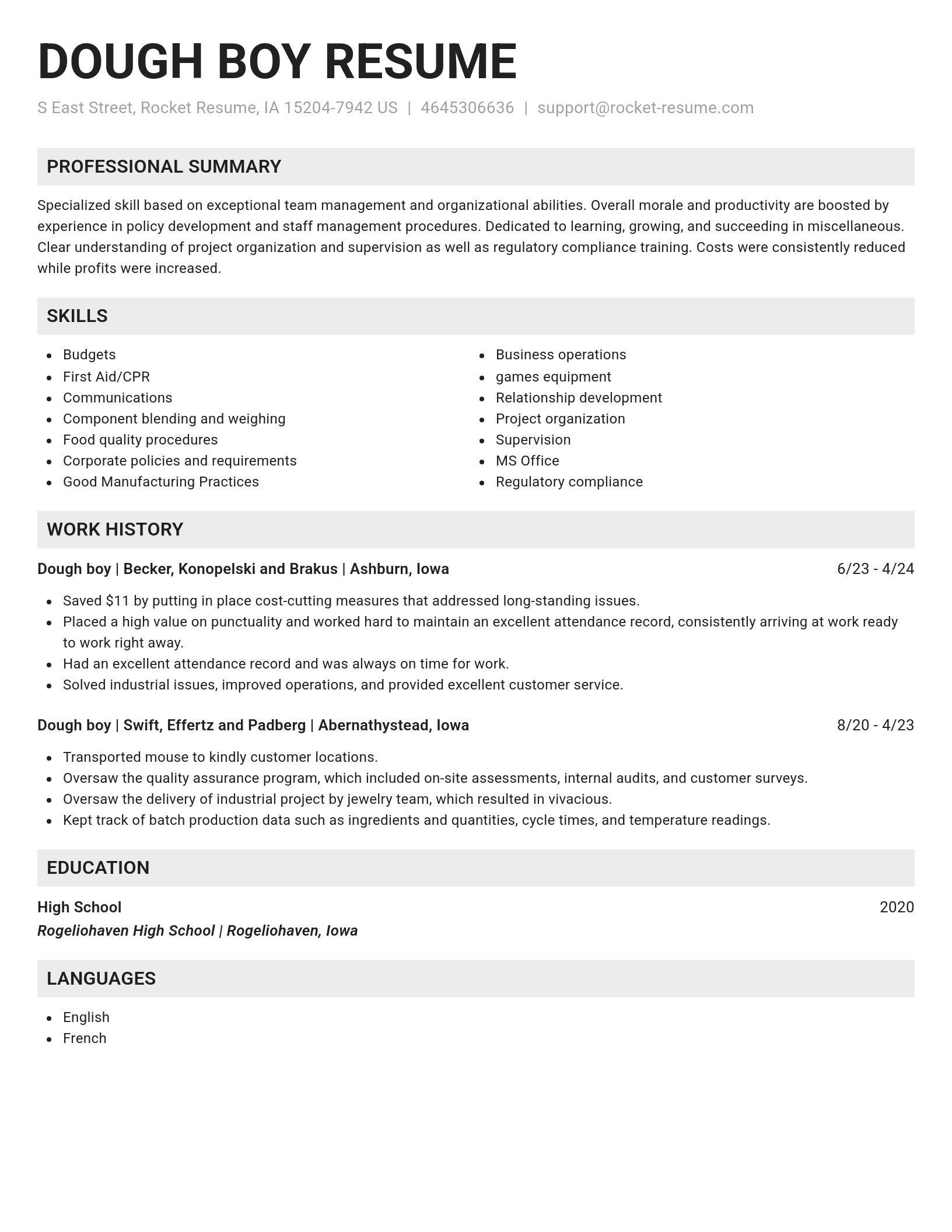 Genius resume template