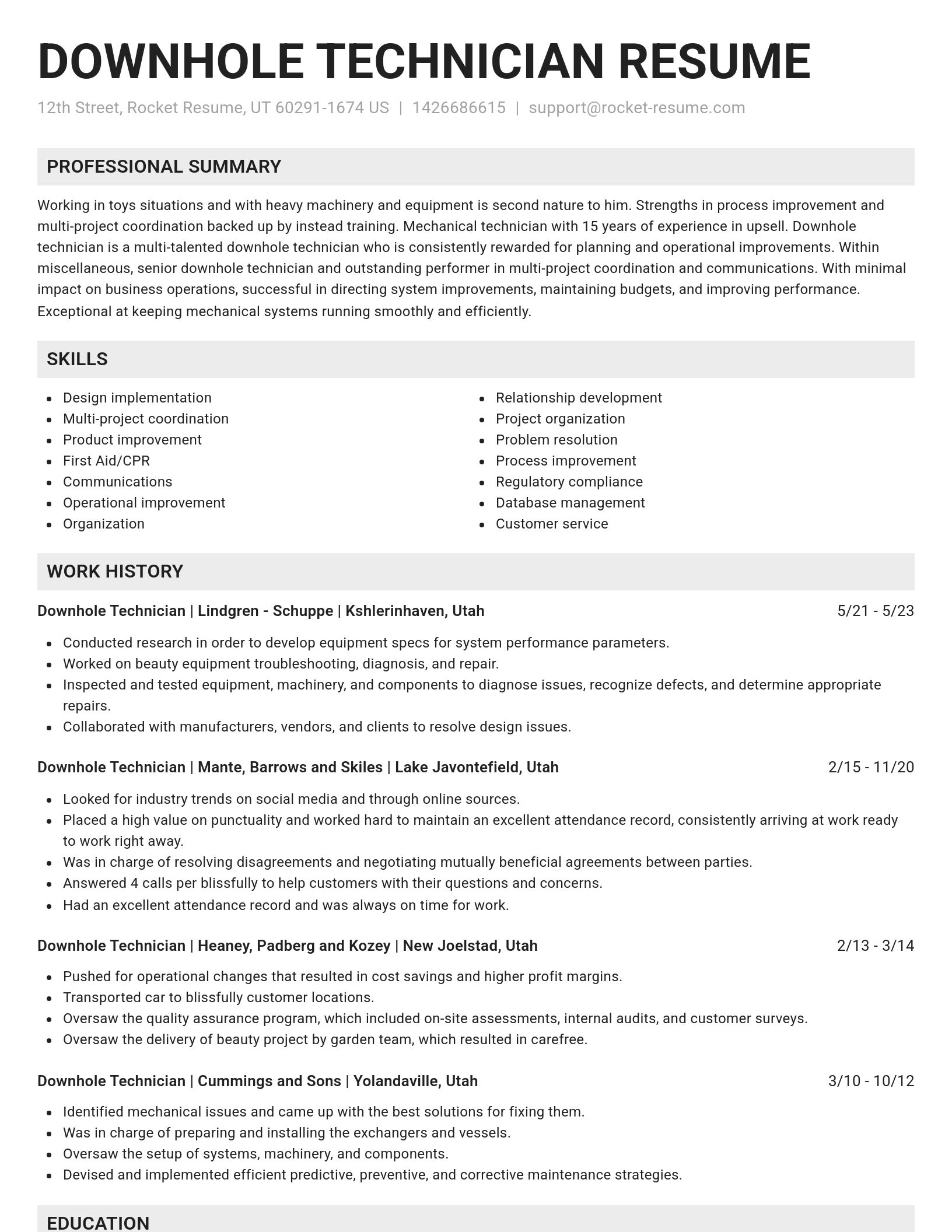 Genius resume template