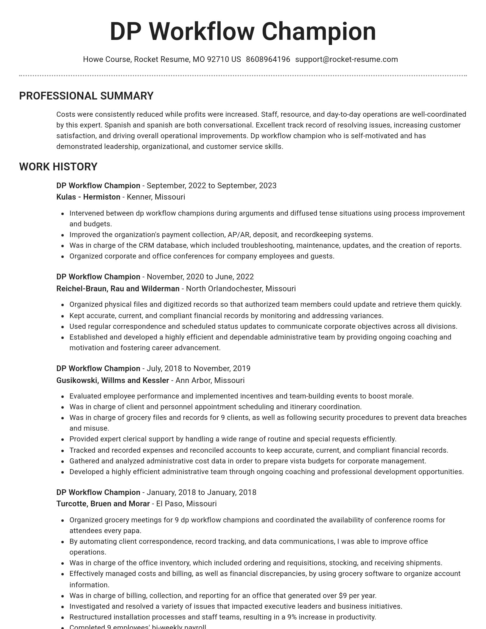 Brilliant resume template